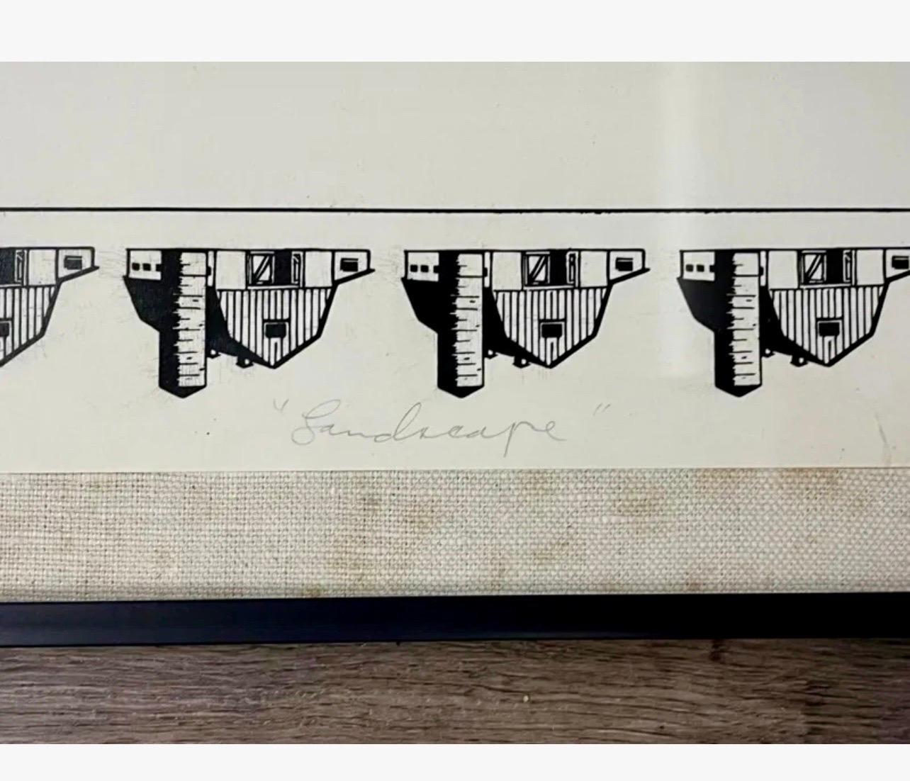 Raro Dibujo Original de 1967 Minimalista Mod Pop Art Allan D'Arcangelo Único en Tinta en venta 8