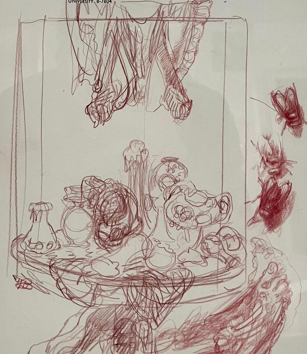 Expresionista de Boston Dibujo a lápiz Conte 