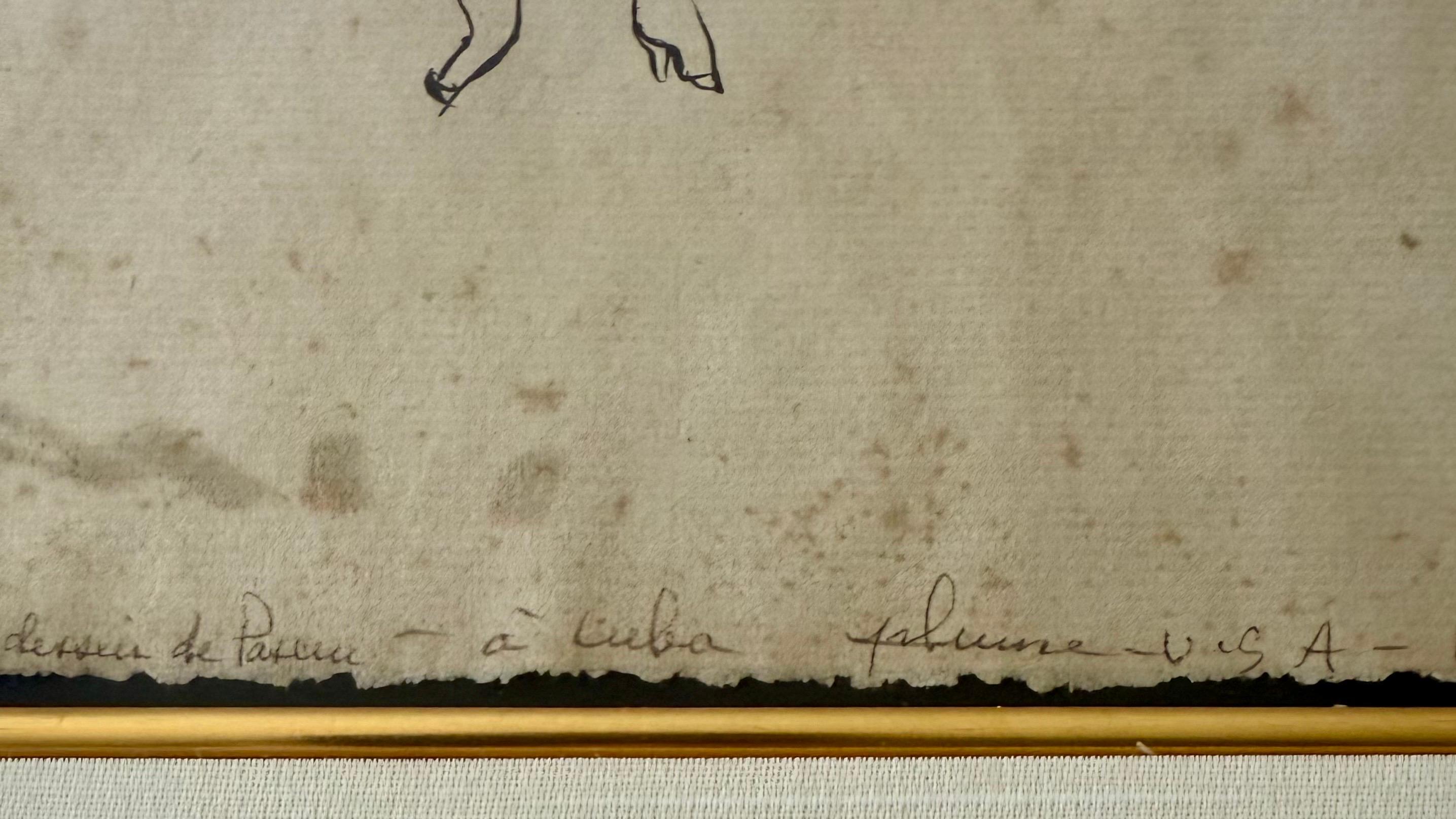 Dessin expressionniste allemand, peinture à l'aquarelle Jules Pascin Scène de Cuba 1910 en vente 10
