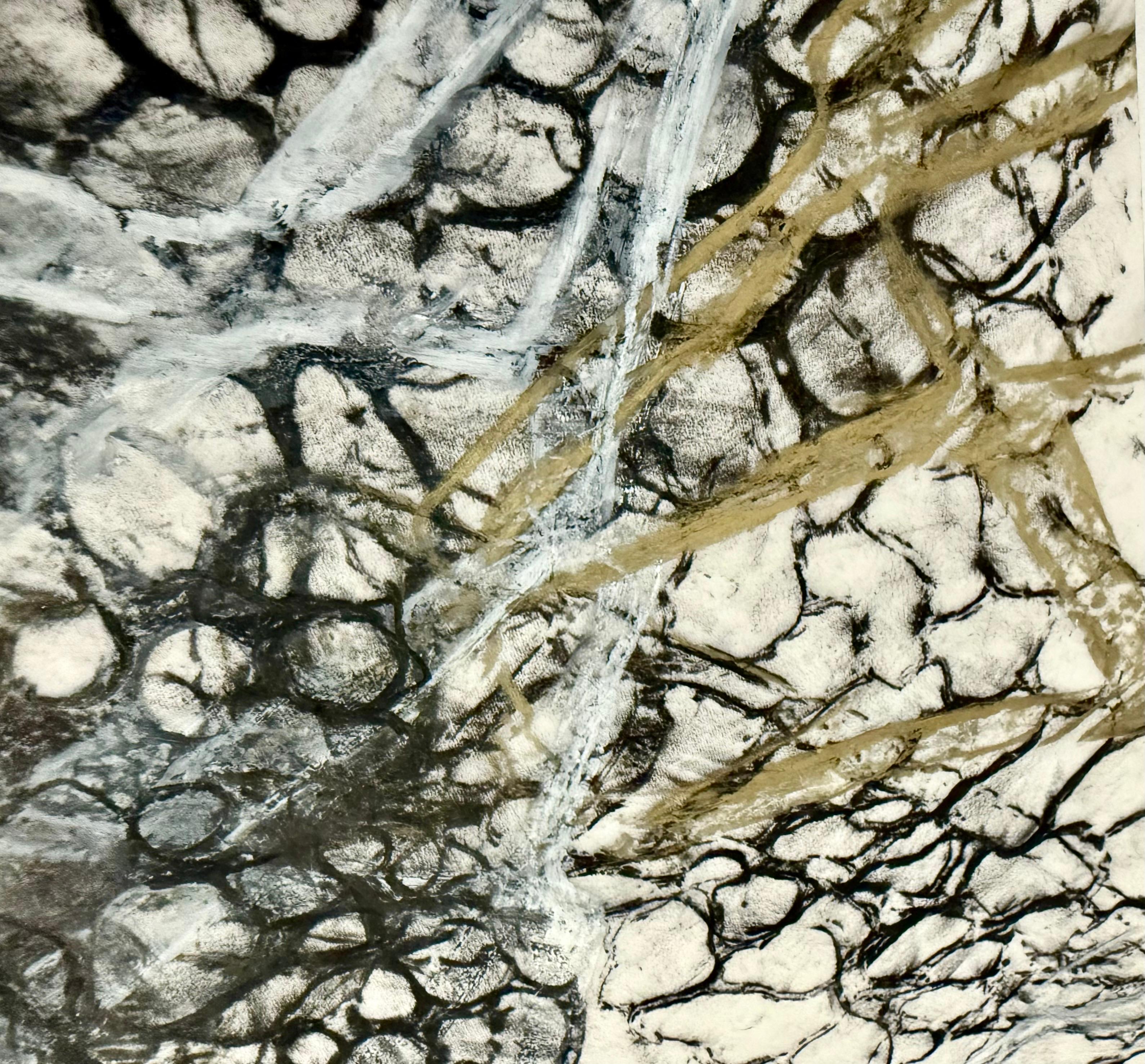 Dibujo Original Pintura Abstracta Arte Biomórfico Pan de Oro Michele Oka Doner en venta 4