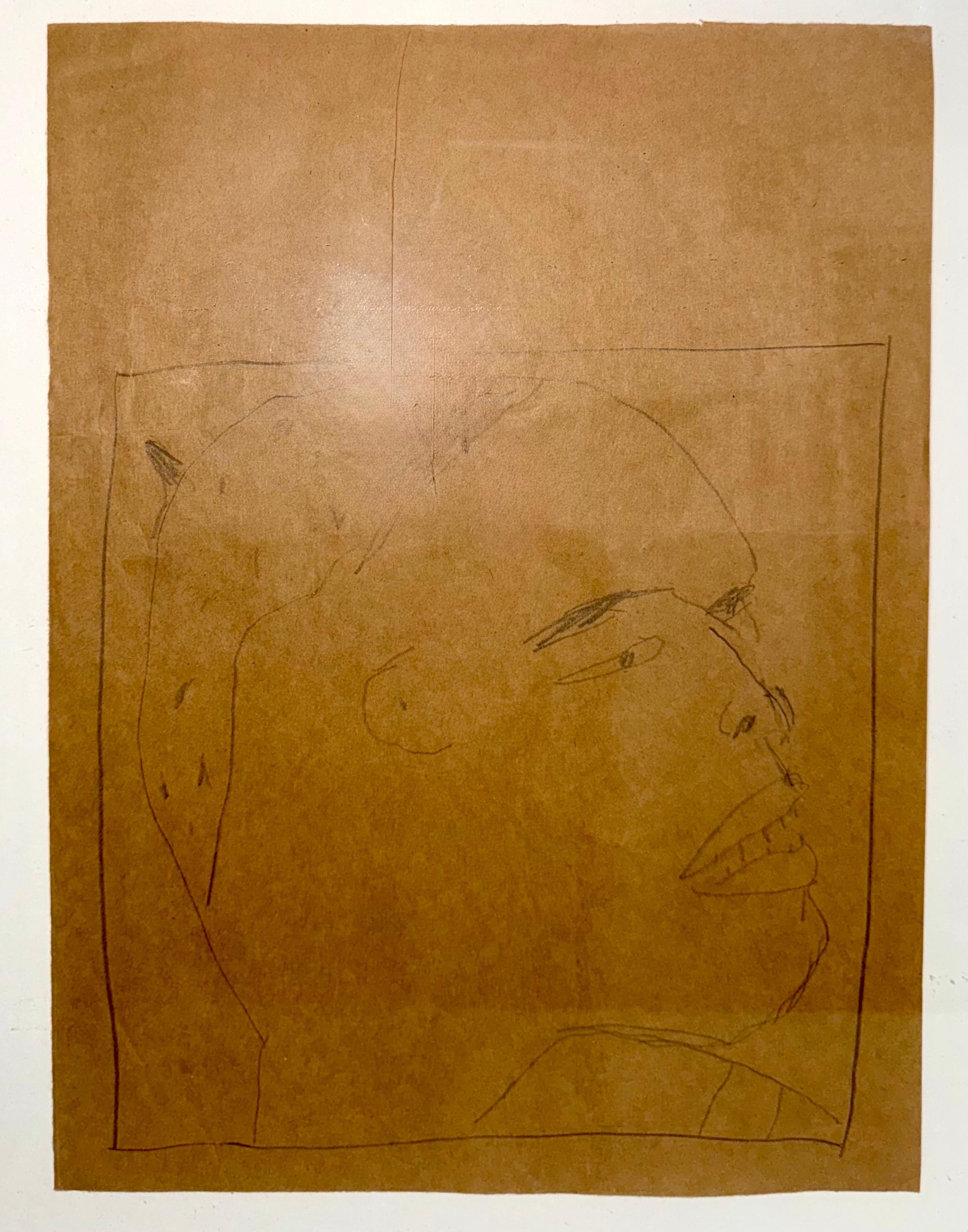 Nuba 1981 Graphit-Zeichnung auf braunem Papier James Brown Galerie Bernd Kluser im Angebot 6