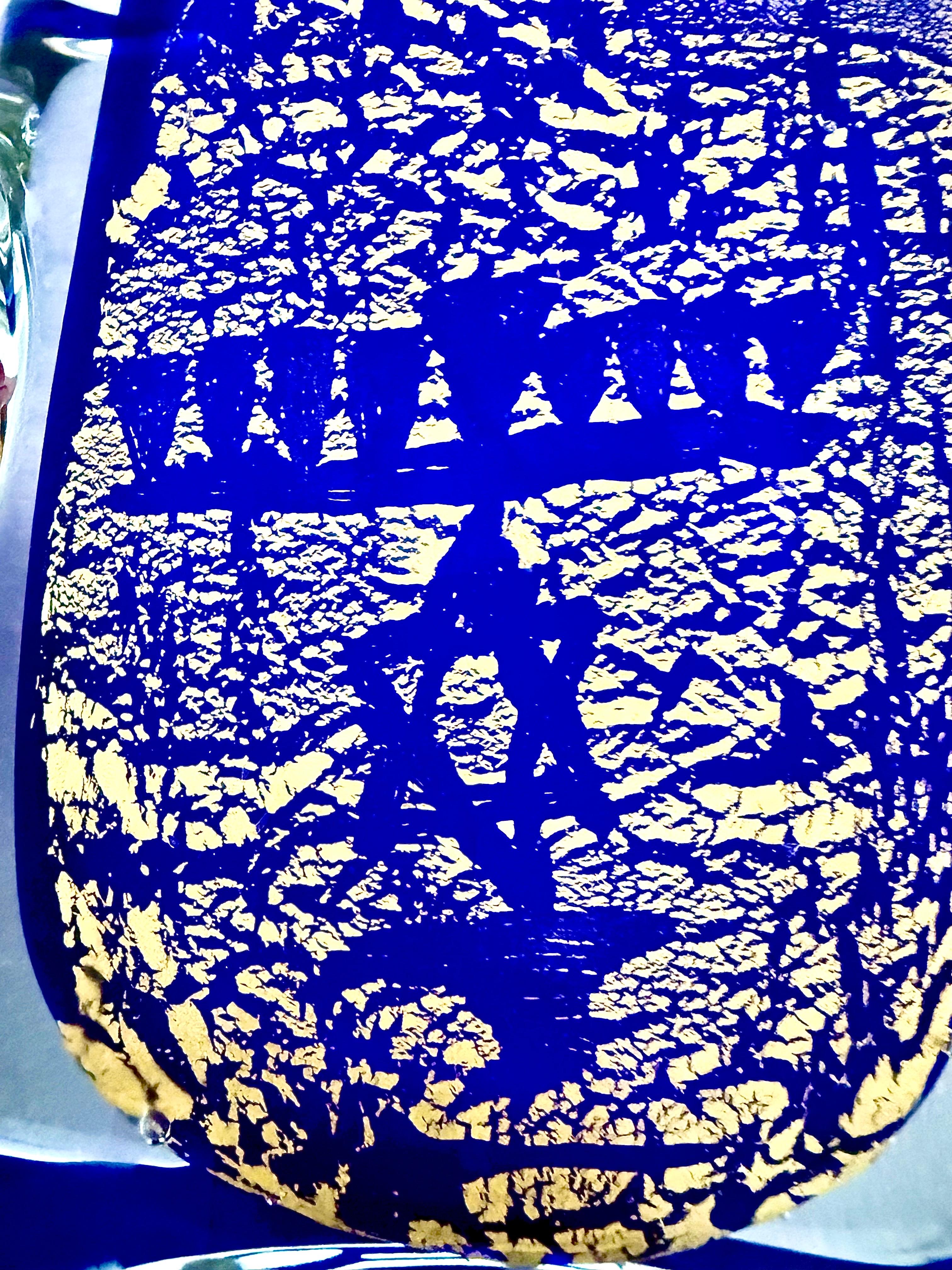 Large Rare Signoretto Murano Glass Aventurine Menorah Italian Sculpture Judaica For Sale 5