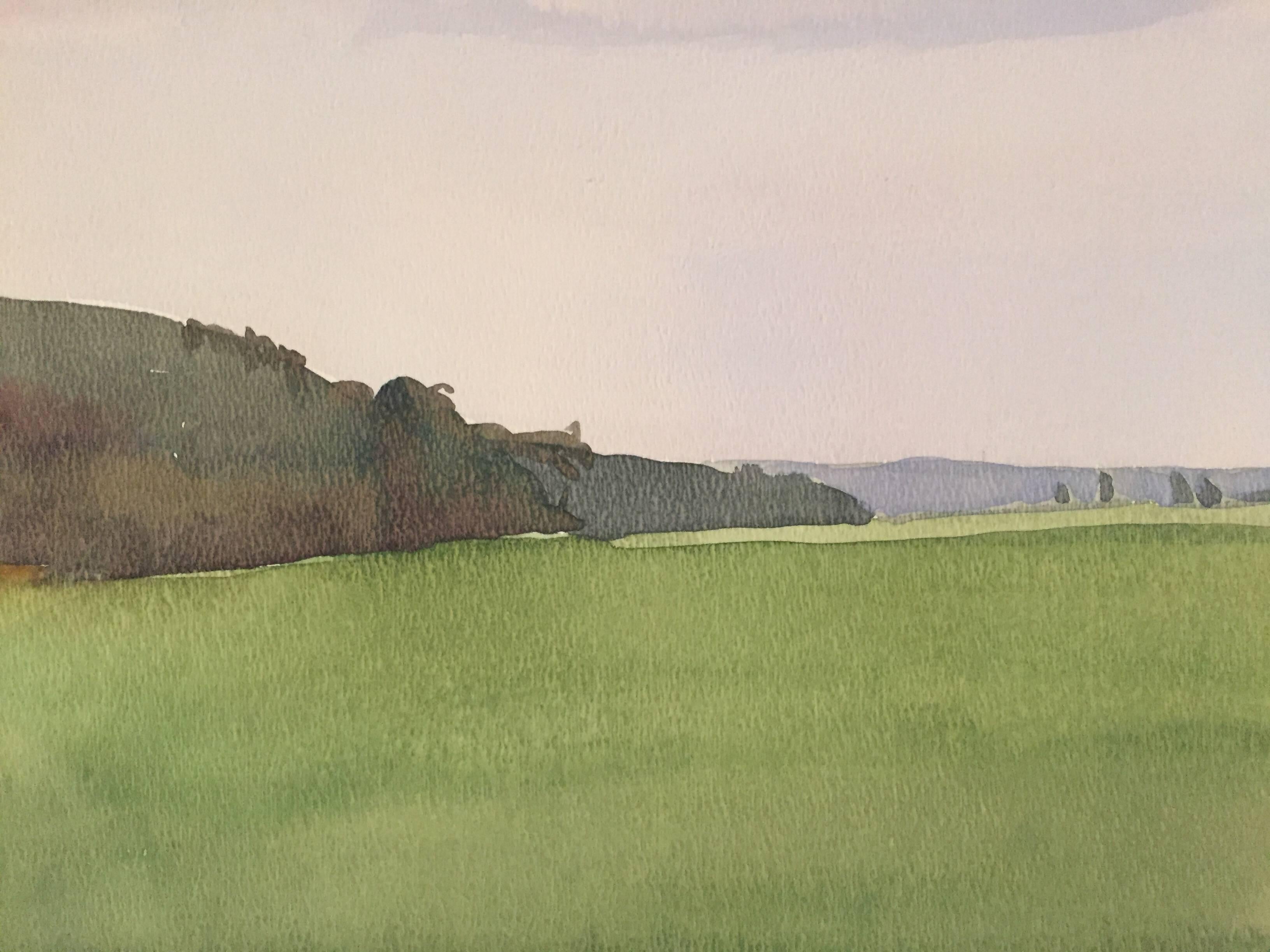 Paysage pastoral - Beige Landscape Art par Susan Shatter