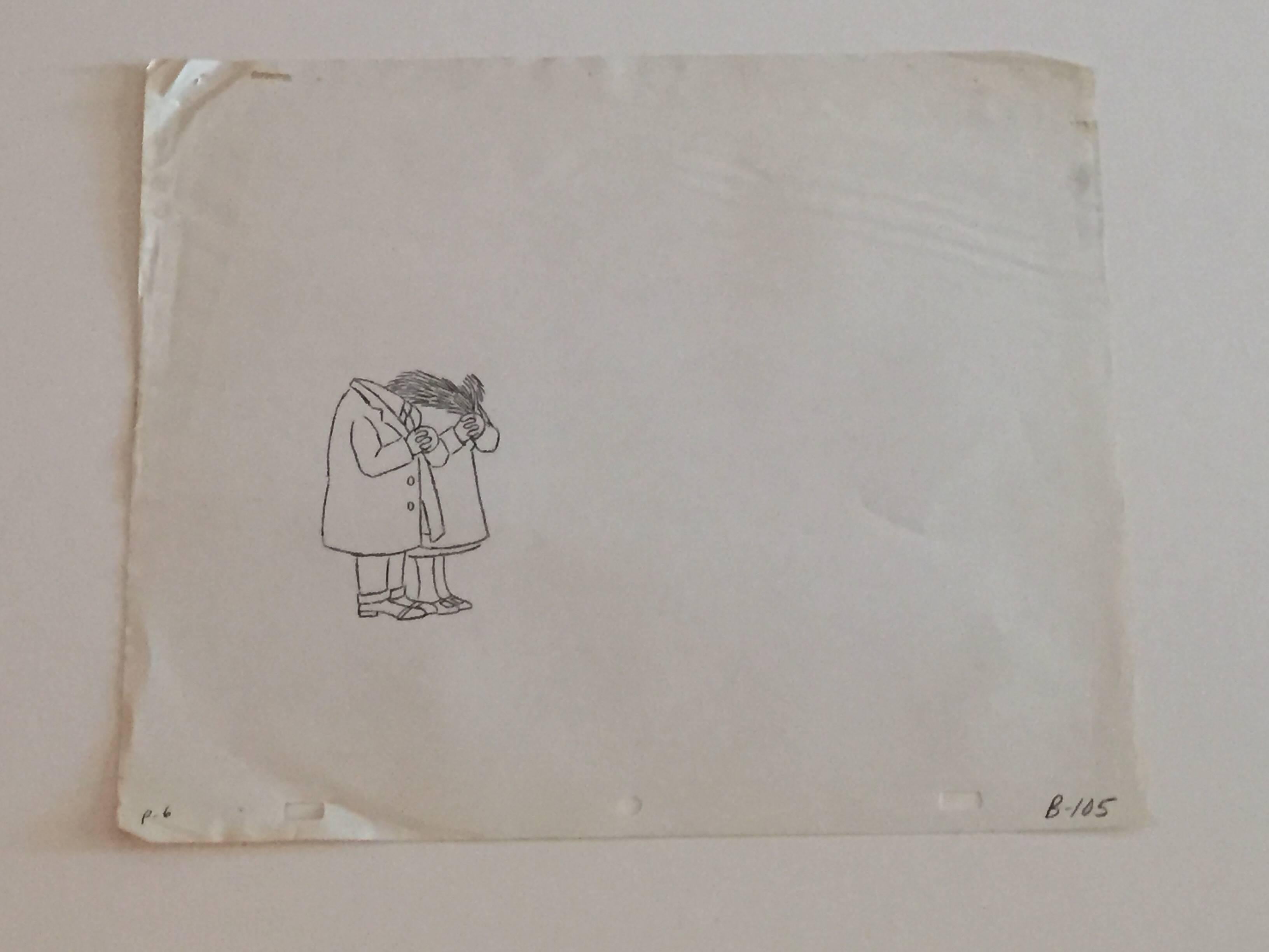 Drawing original au crayon de PIERRE, « I DONT CARE » (CBS 1970) - Art de Maurice Sendak