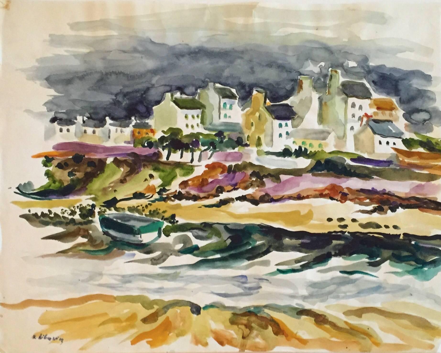 Katherine Librowicz Landscape Art - Village Harbour 