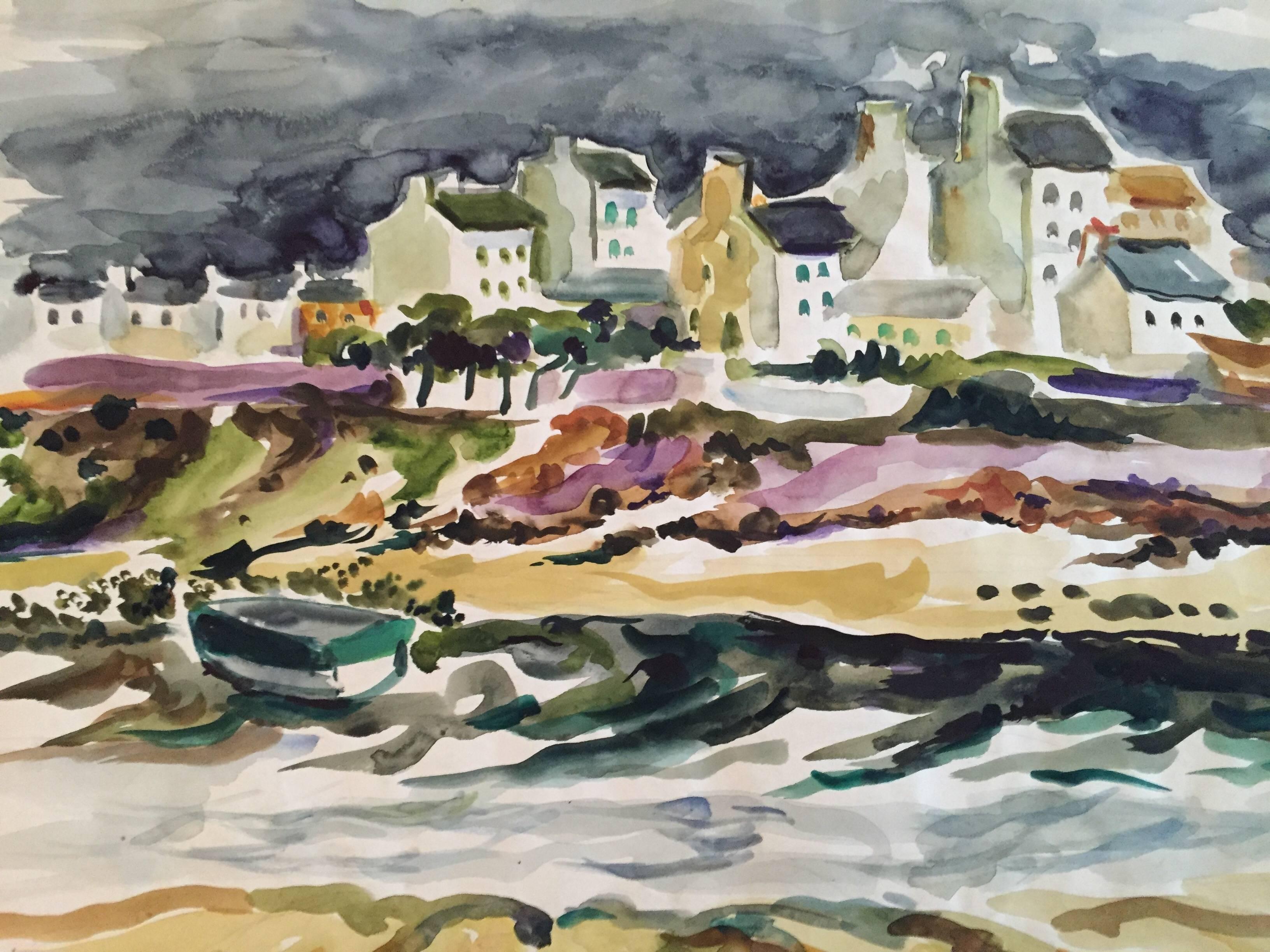 Village Harbour - Art de Katherine Librowicz