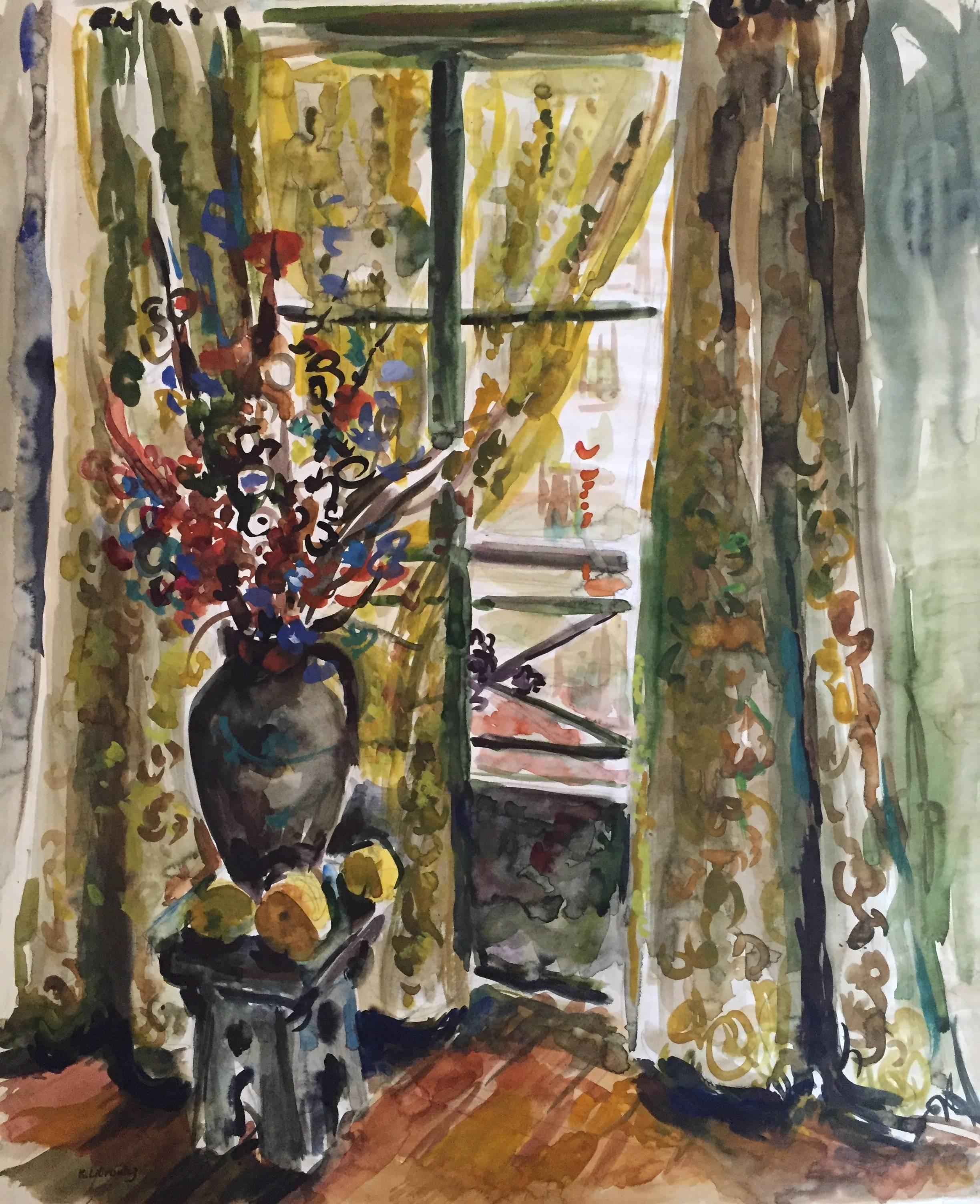 Katherine Librowicz Interior Art - Interior Bouquet of Flowers 