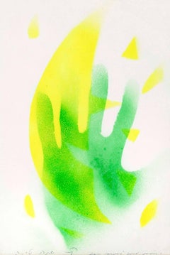 Mod Artista ebreo olandese Senza titolo, pittura a mano verde