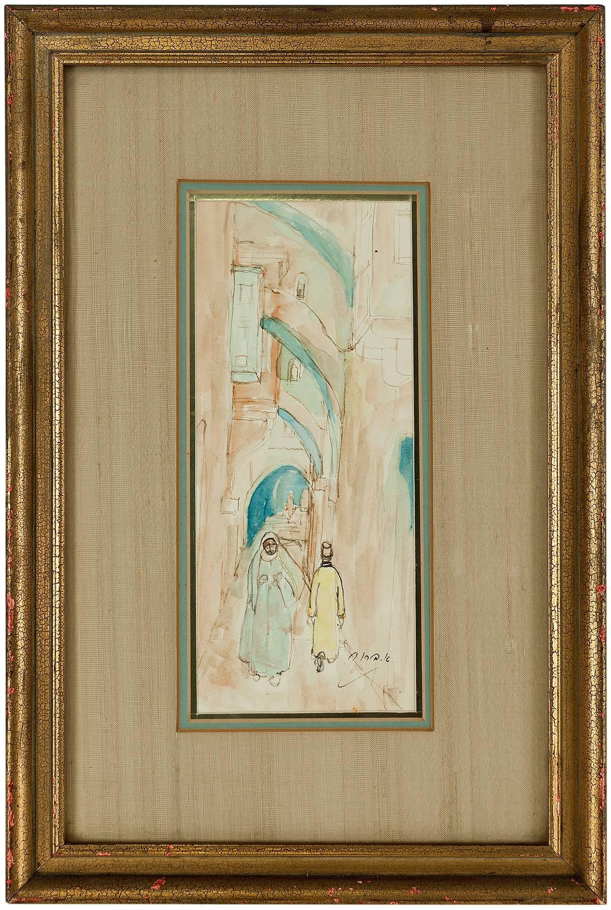 Figurative Art de Unknown - Bajo los Arcos, Calles de Jerusalén