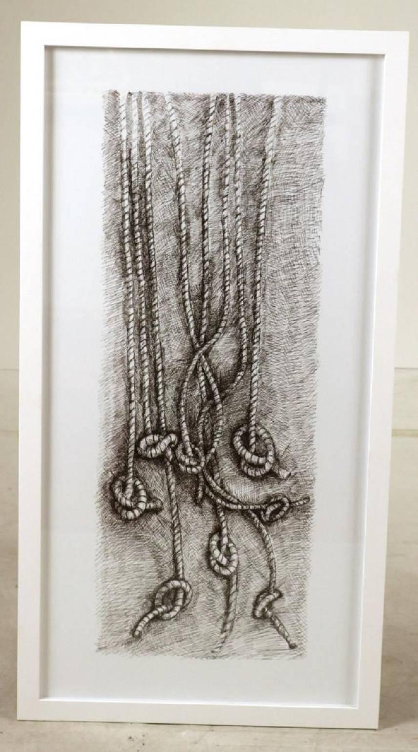 V'Lo Totooroo I, Pen and Ink Large Scale Contemporary Drawing - Art by Ken Goldman