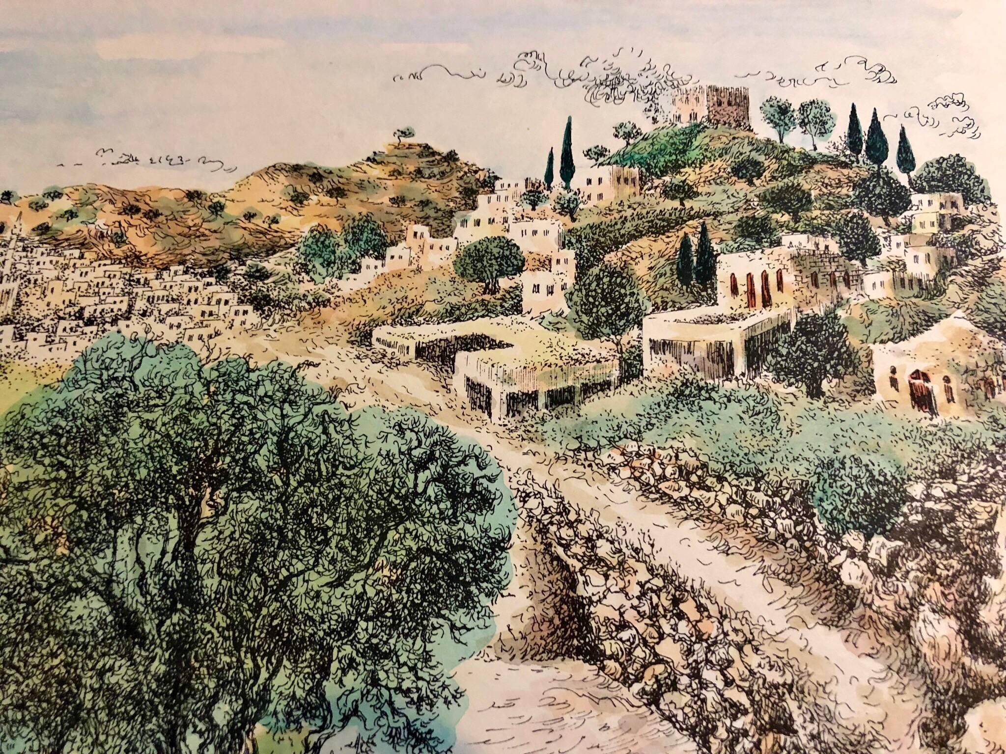 Baruch Nachshon, was born in Mandatory Palestine in 1939, in the city of Haifa.
Nachshon began to paint in early childhood, and developed his relationship to art and to artists throughout his youth. During his military service Nachshon herded flocks