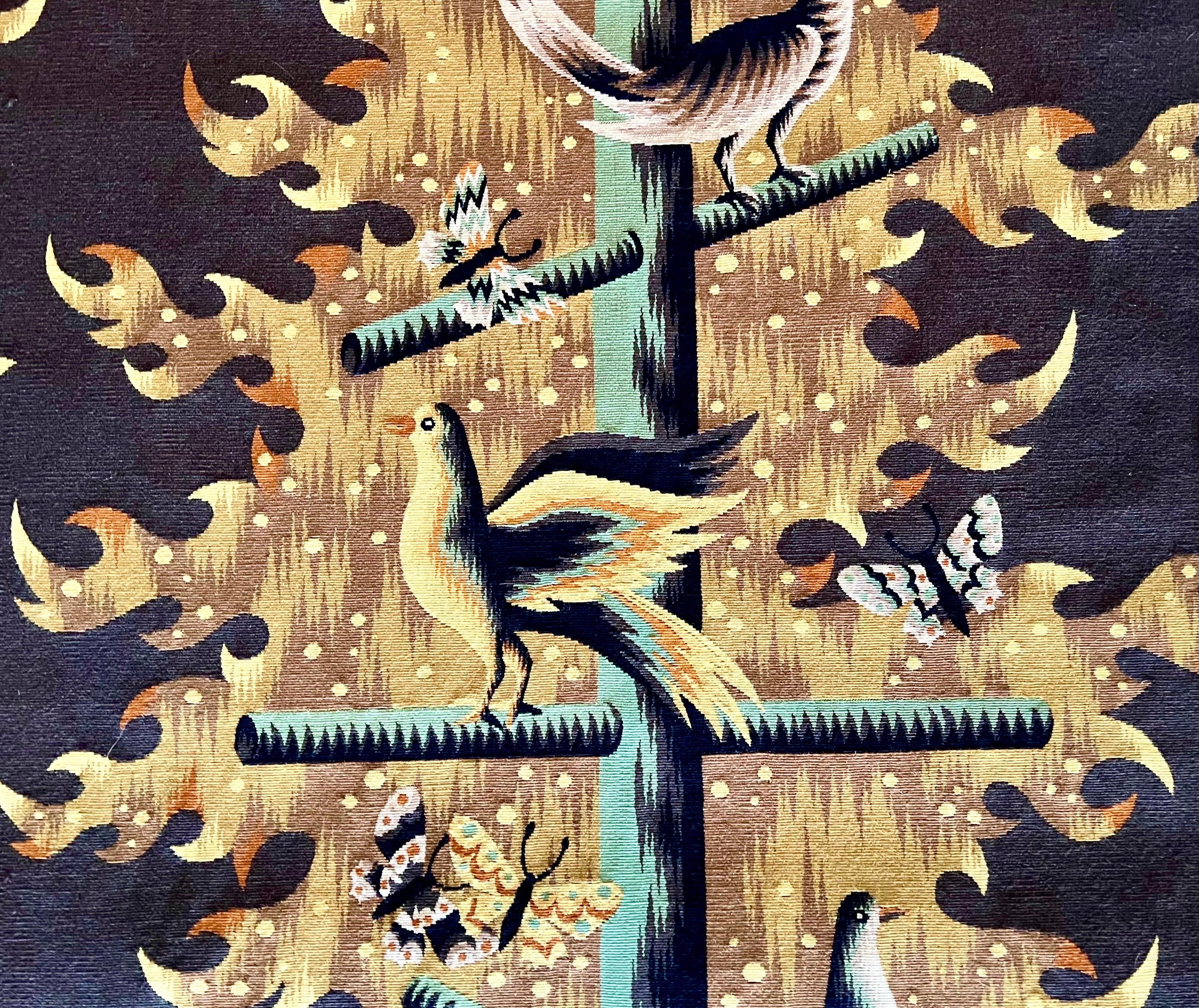 Französischer modernistischer handgefertigter Aubusson Gobelin-Wandteppich im Art déco-Stil von Jean Picart Le Doux im Angebot 12
