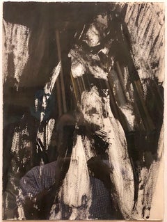 Abstract Figure Study of a Nude Woman Oil Painting