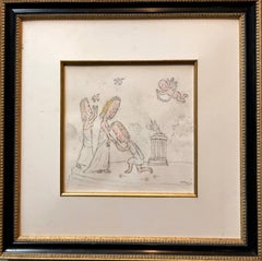 William Anthony 1992 Caricature Drawing Will You Marry Me?
