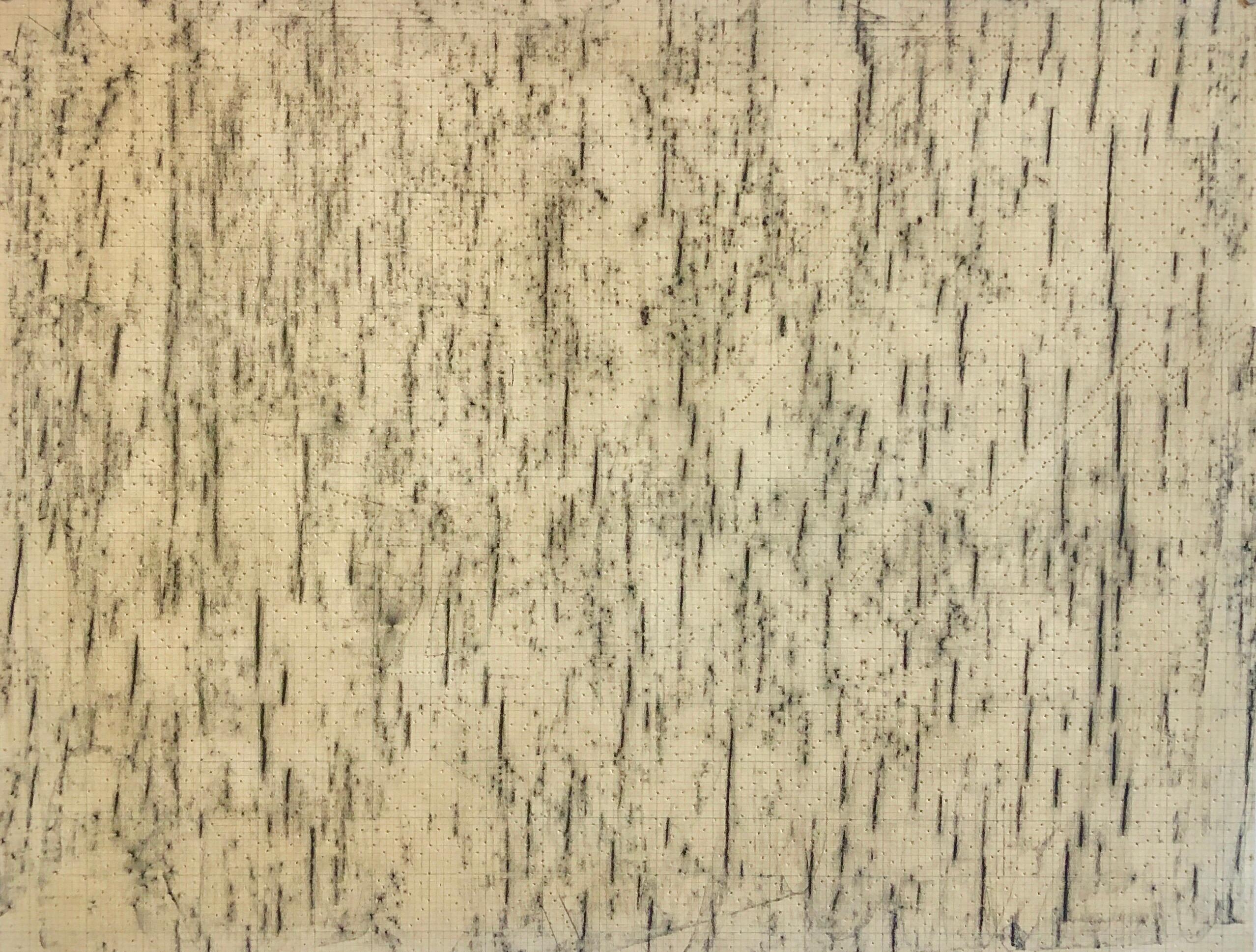 Abstrakt-expressionistische Bleistiftzeichnung, durchbrochenes Papier, Gemälde-Muster, Dekoration