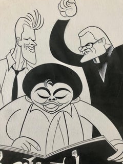 "Stand up Tragedy" Marcus Chong Original Ink Drawing Theater Caricature Art