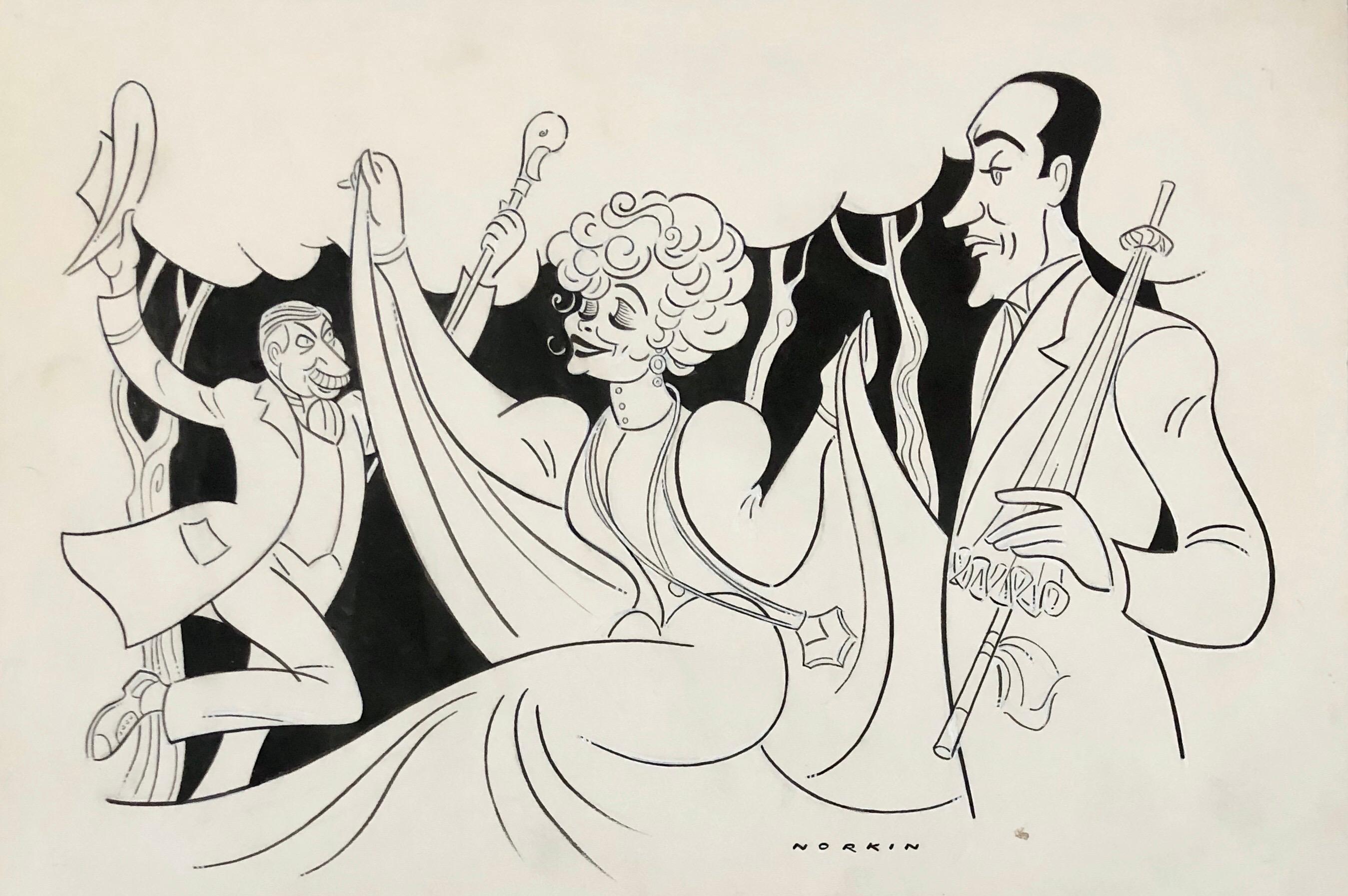 Samuel Norkin (January 10, 1917 – July 30, 2011) was a Brooklyn, New York-born cartoonist who specialized in theater caricatures for more than even decades. His drawings of theater, opera, ballet and film celebrities appeared in Variety, Backstage,
