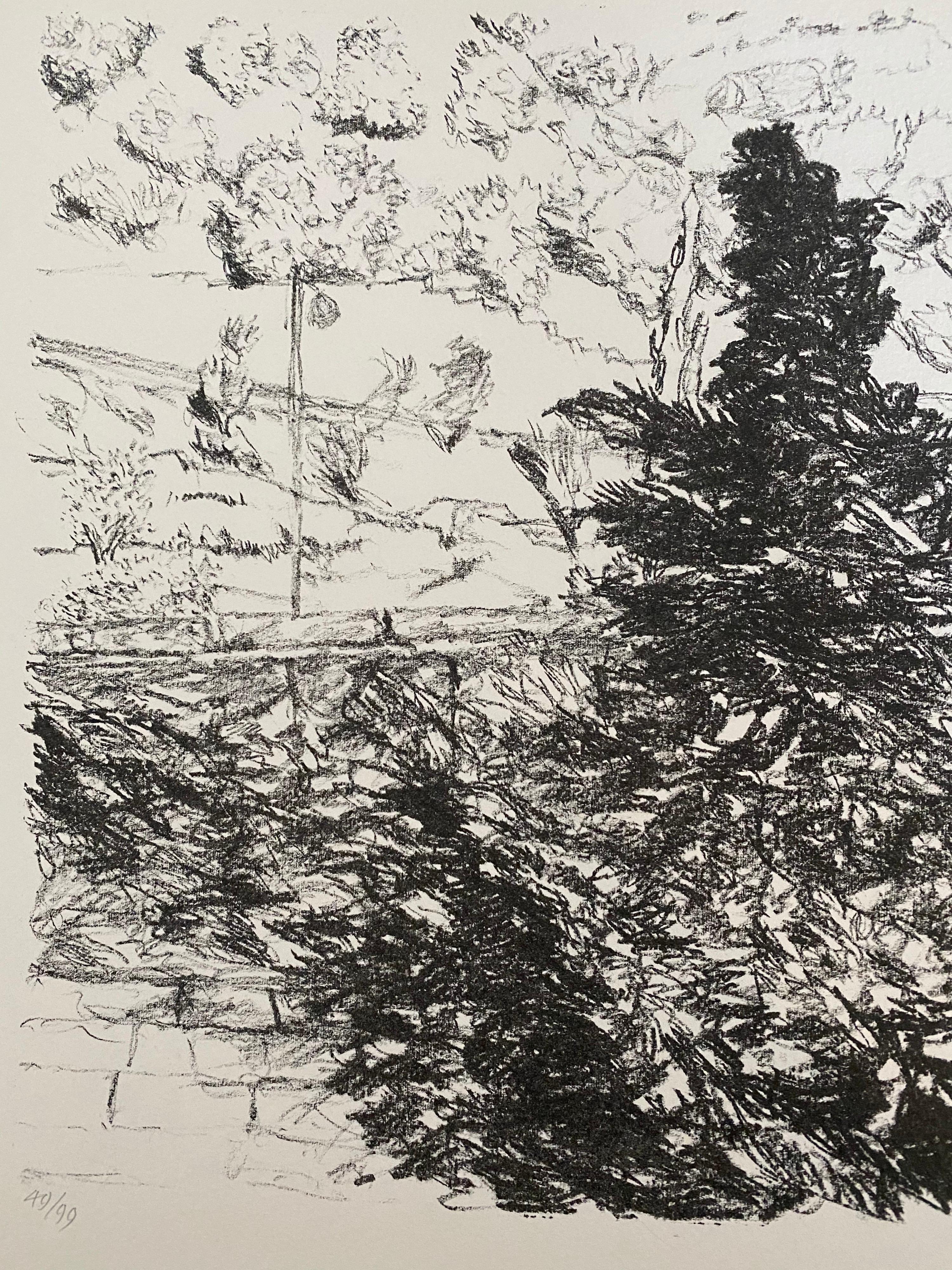 Avigdor Arikha Modernist Israeli Lithograph Jerusalem Landscape Bezalel School For Sale 3