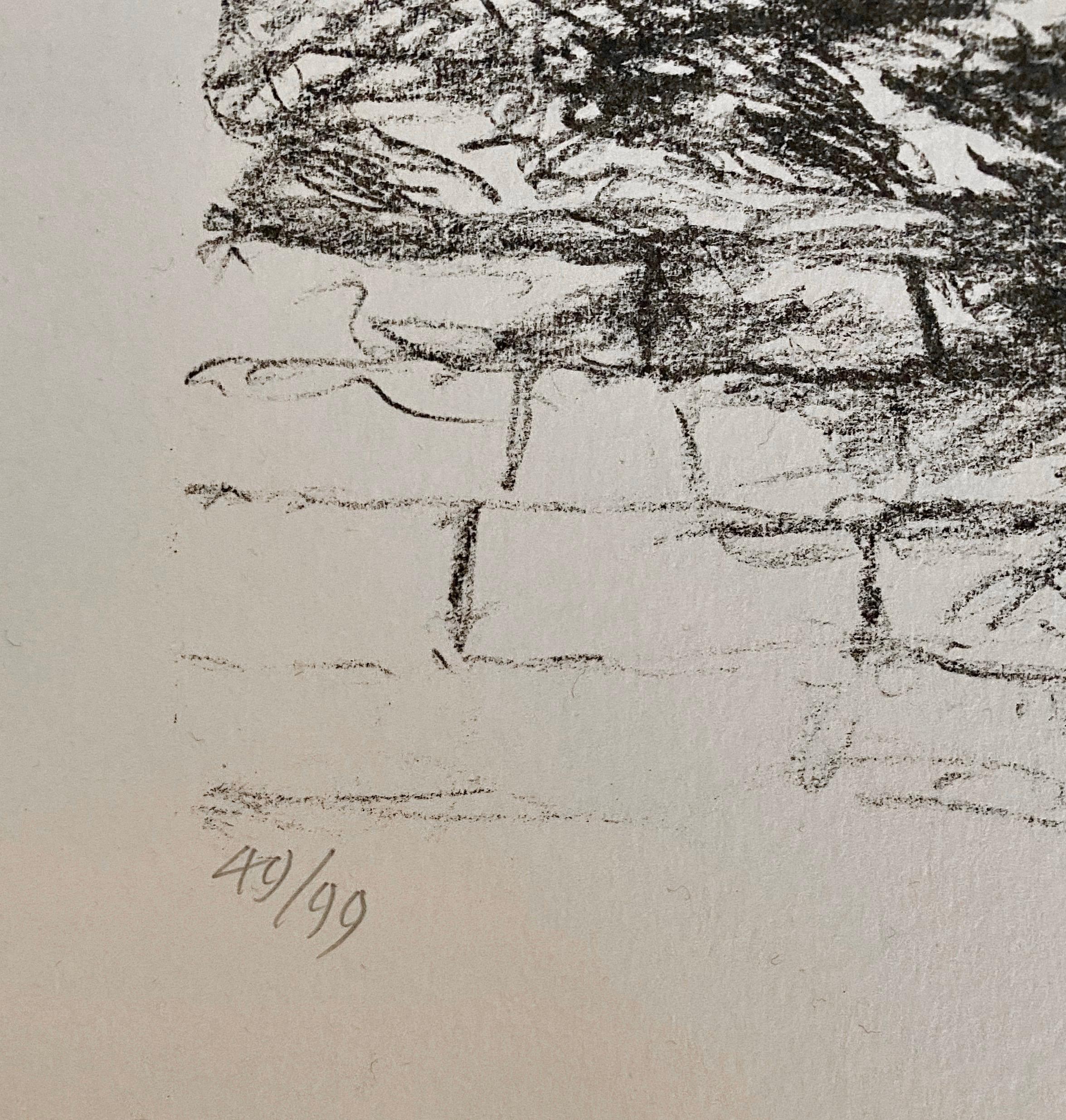 Avigdor Arikha Modernist Israeli Lithograph Jerusalem Landscape Bezalel School For Sale 4
