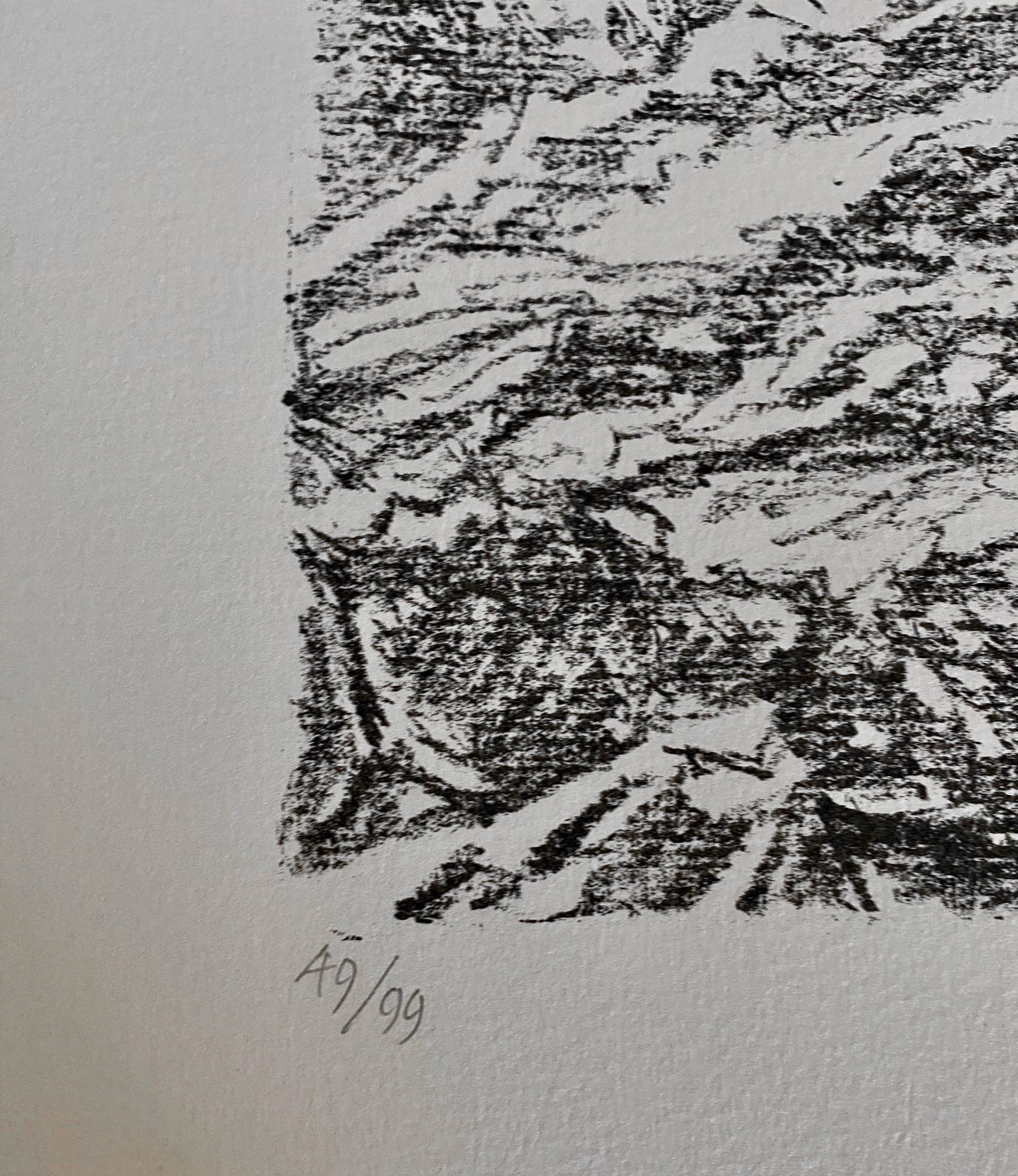 Avigdor Arikha Modernist Israeli Lithograph Jerusalem Landscape Bezalel School For Sale 4