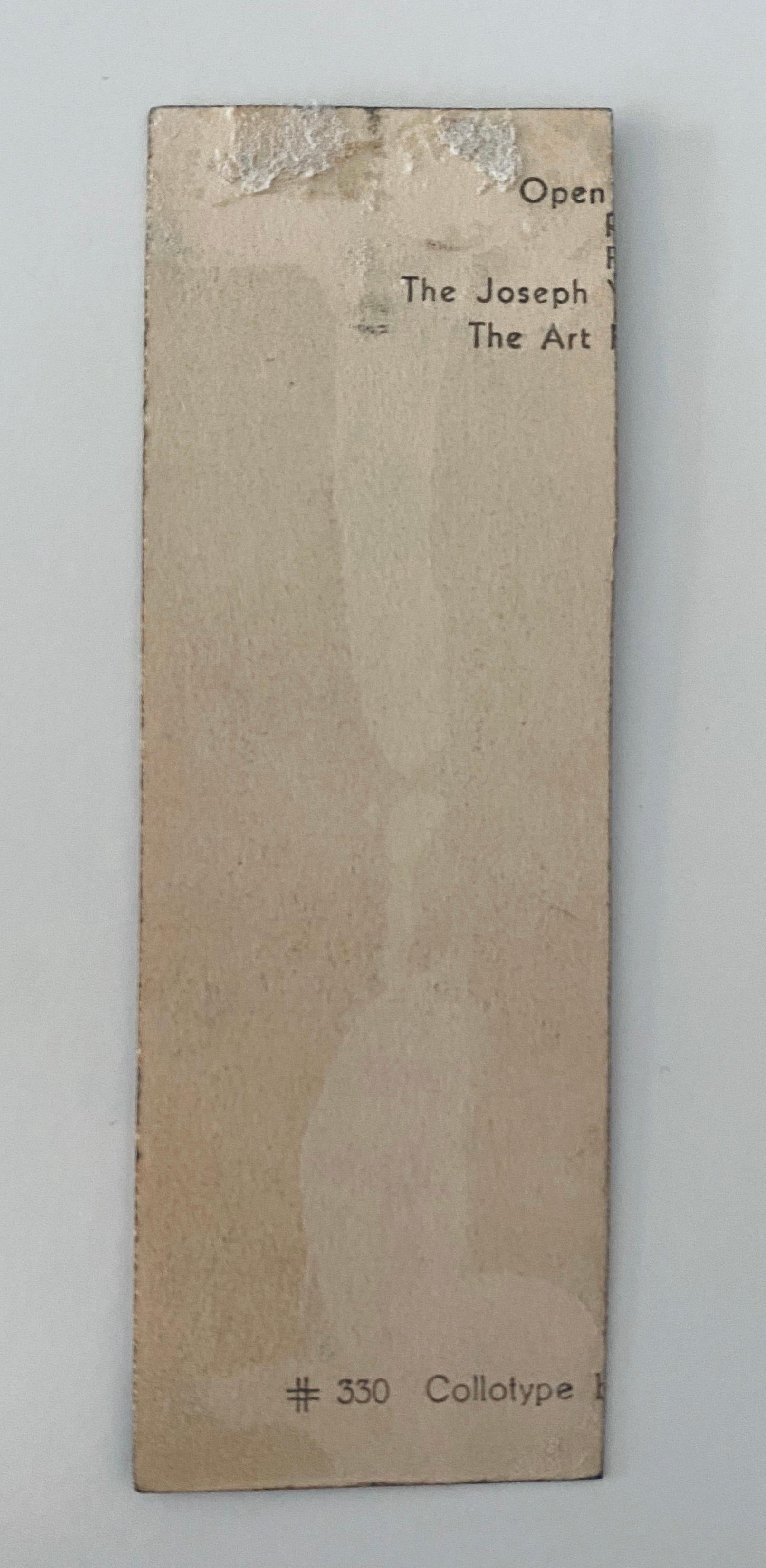Miniature Abstract Totem. Signed with initials.
Provenance: Virginia Field, Arts administrator; New York, N.Y. Assistant director for Asia House gallery. (she was friends with John von Wicht and Andy Warhol)

Born in 1897, Ben-Zion Weinman