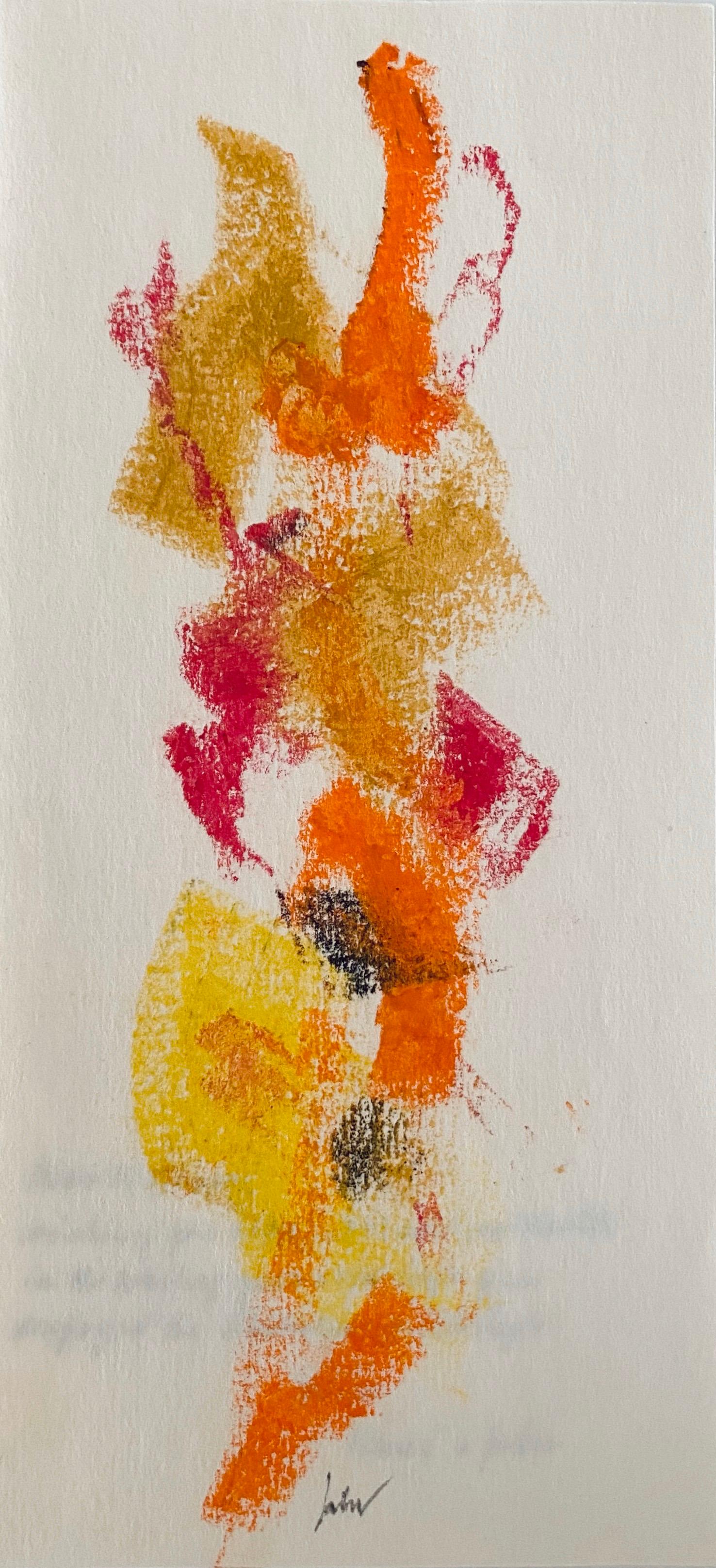 Abstrakte Pastellkreidezeichnung Farbe Abstrakt, Jahreszeitenbuchstabe John Von Wicht – Art von John Von Wicht 