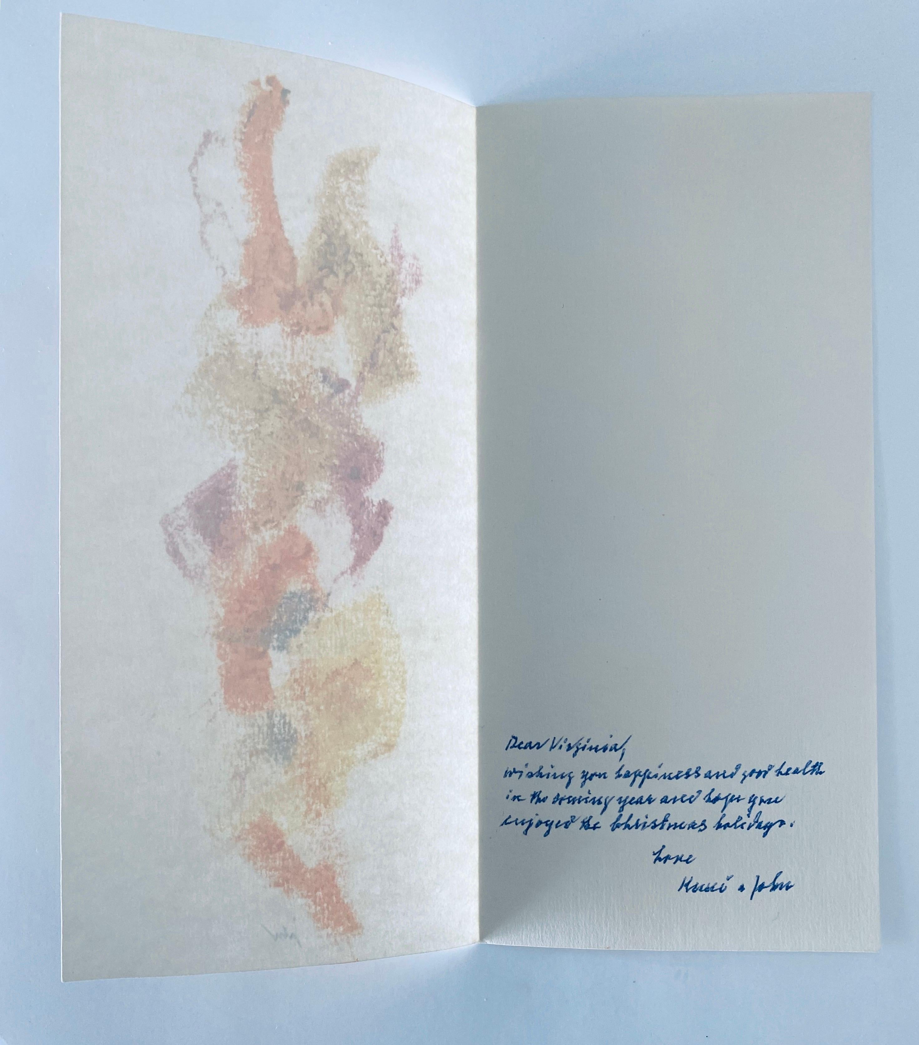 Abstrakte Pastellkreidezeichnung Farbe Abstrakt, Jahreszeitenbuchstabe John Von Wicht im Angebot 3