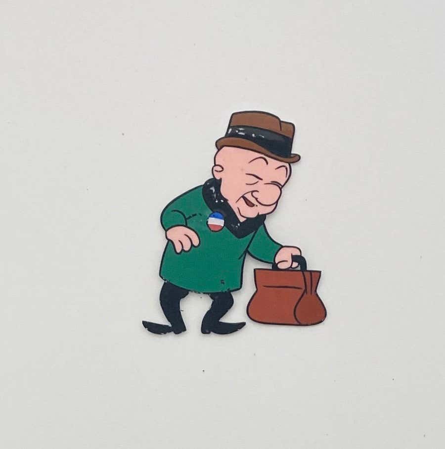 Mr. Magoo Original Vintage Animation Cel Hand Drawing Painting