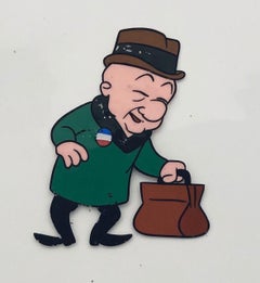 Mr. Magoo Original Vintage Animation Cel Hand Drawing Painting