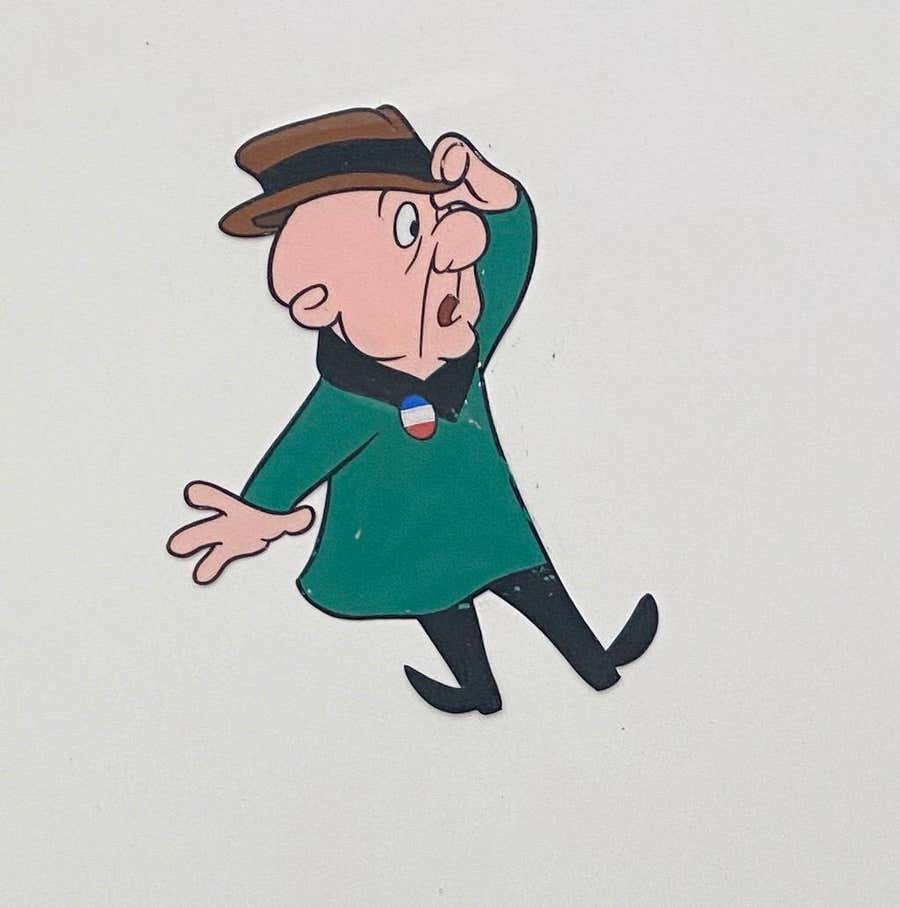 Mr. Magoo Original Vintage Animation Cel Hand Drawing Painting