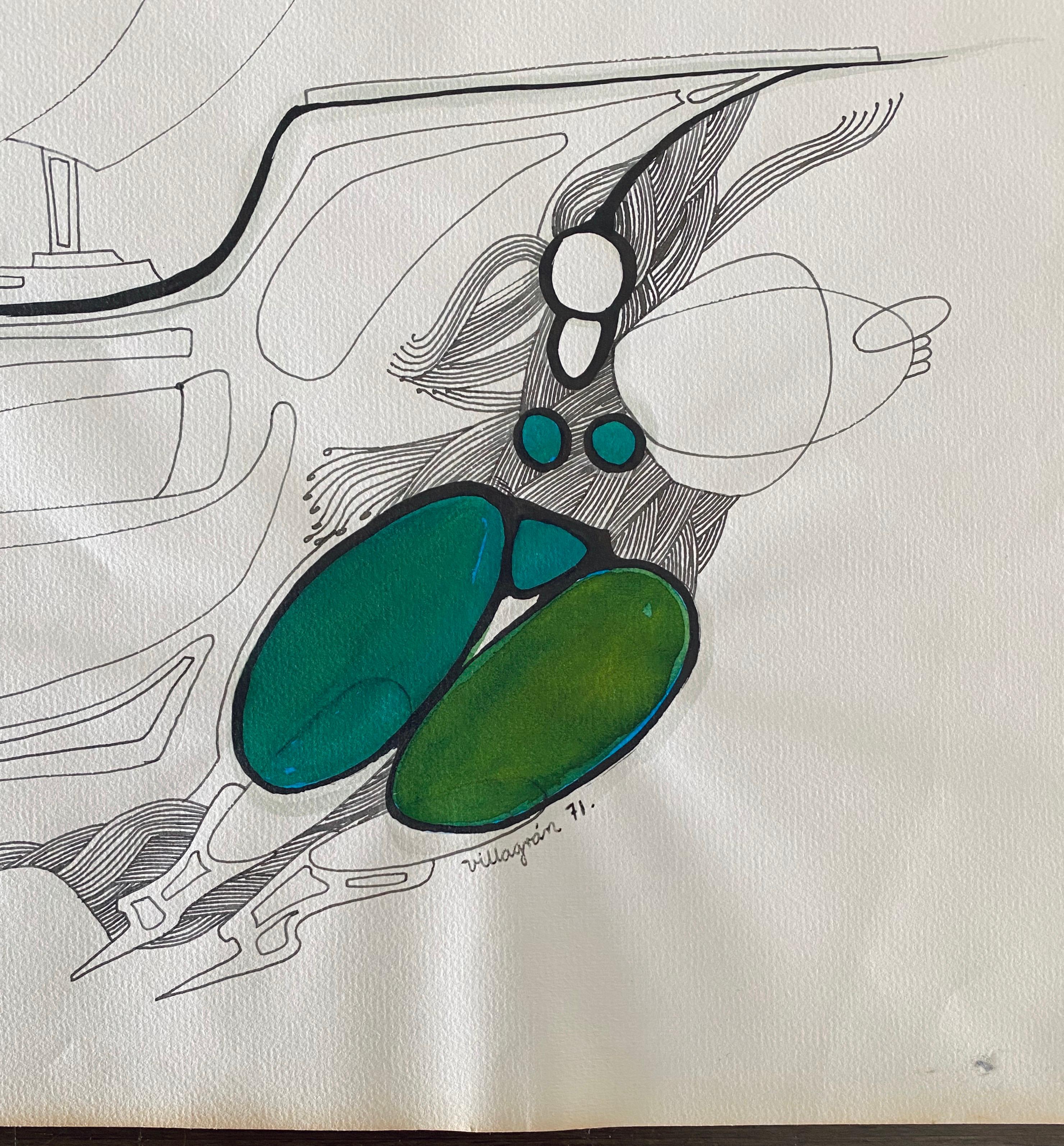 Armando Villagran lived from 1945 to 1995 in Mexico. He was a self-taught artist, painter, draftsman and illustrator with a neo-figurative style. He has been considered by Mexican art critics as a poetic visual artist and is considered to be one of