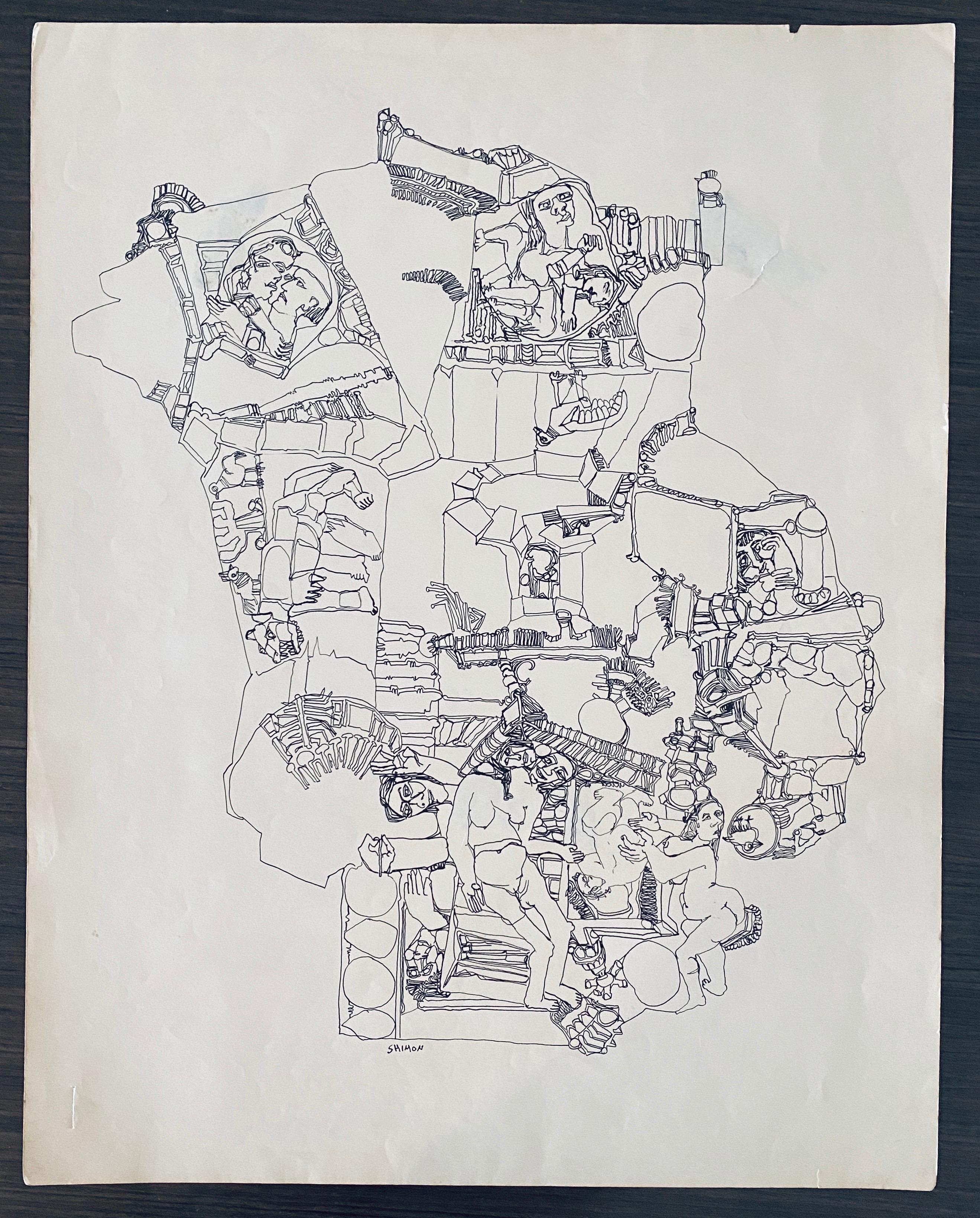 Abstract Expressionism Psychedelic Outsider Art Paul Shimon For Sale 1