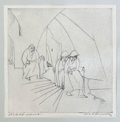 Bezalel School Jerusalem Israeli Judaica Etching