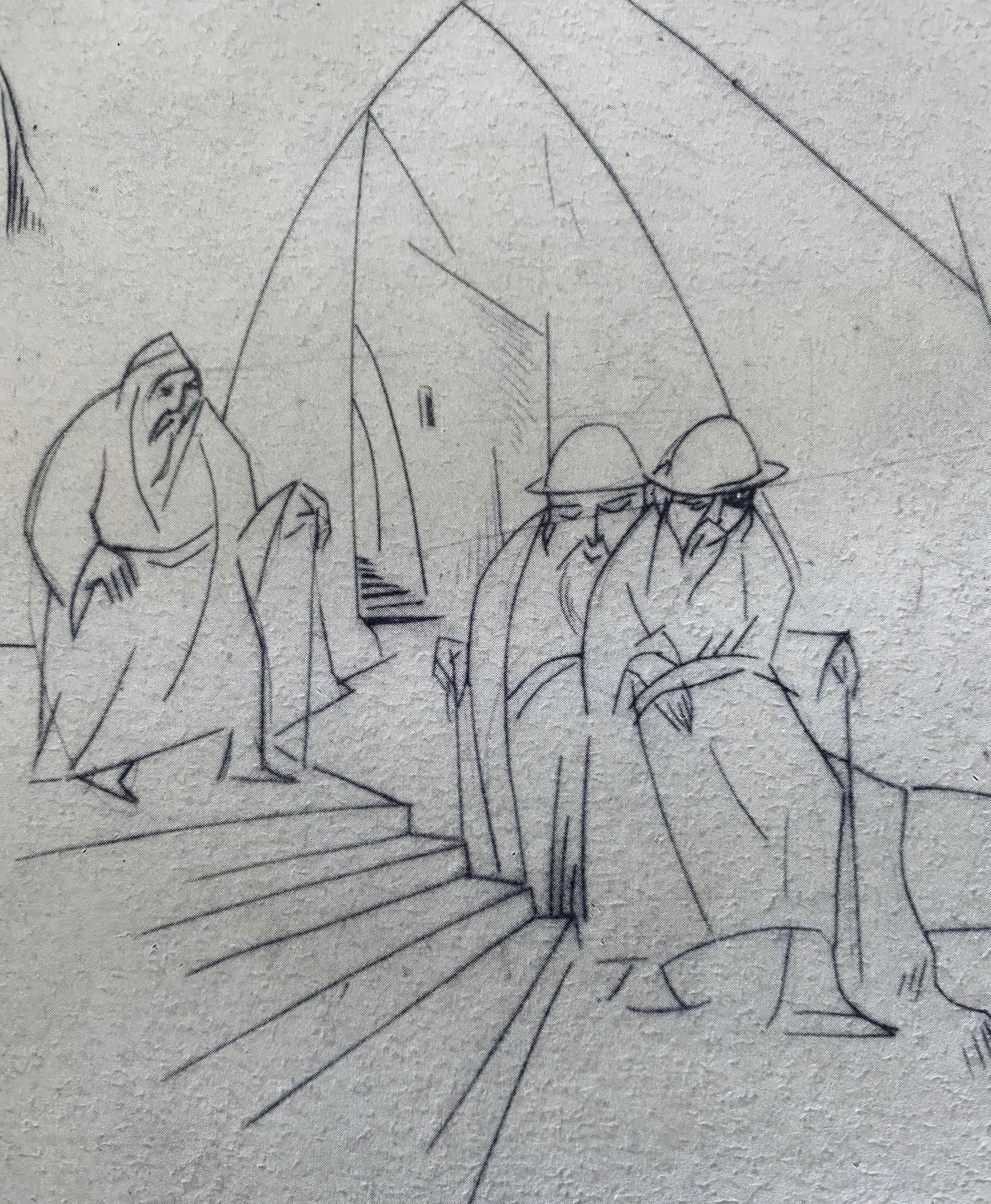 YITSKHOK LIKHTENSHTEYN (ISAAC LICHTENSTEIN) (1888-1981) (Icchok, Izrael)   è nato a  Lodz, Polonia. Inizialmente studiava alla scuola Yehuda Pen di Witebsk. Nella stessa scuola in cui il giovane Marc Chagall iniziò a dipingere i suoi shtetl ebraici,