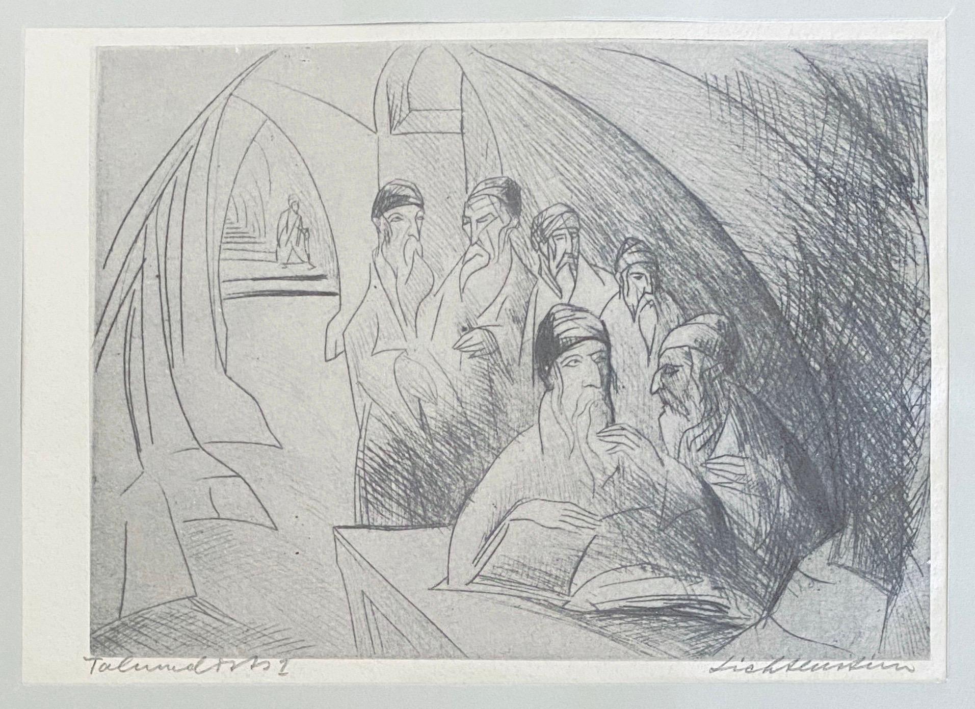 Scuola di Bezalel Gerusalemme Incisione ebraica israeliana - Art Postimpressionismo di Isaac Lichtenstein