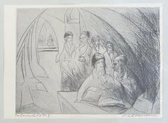 Bezalel School Jerusalem Israeli Judaica Etching