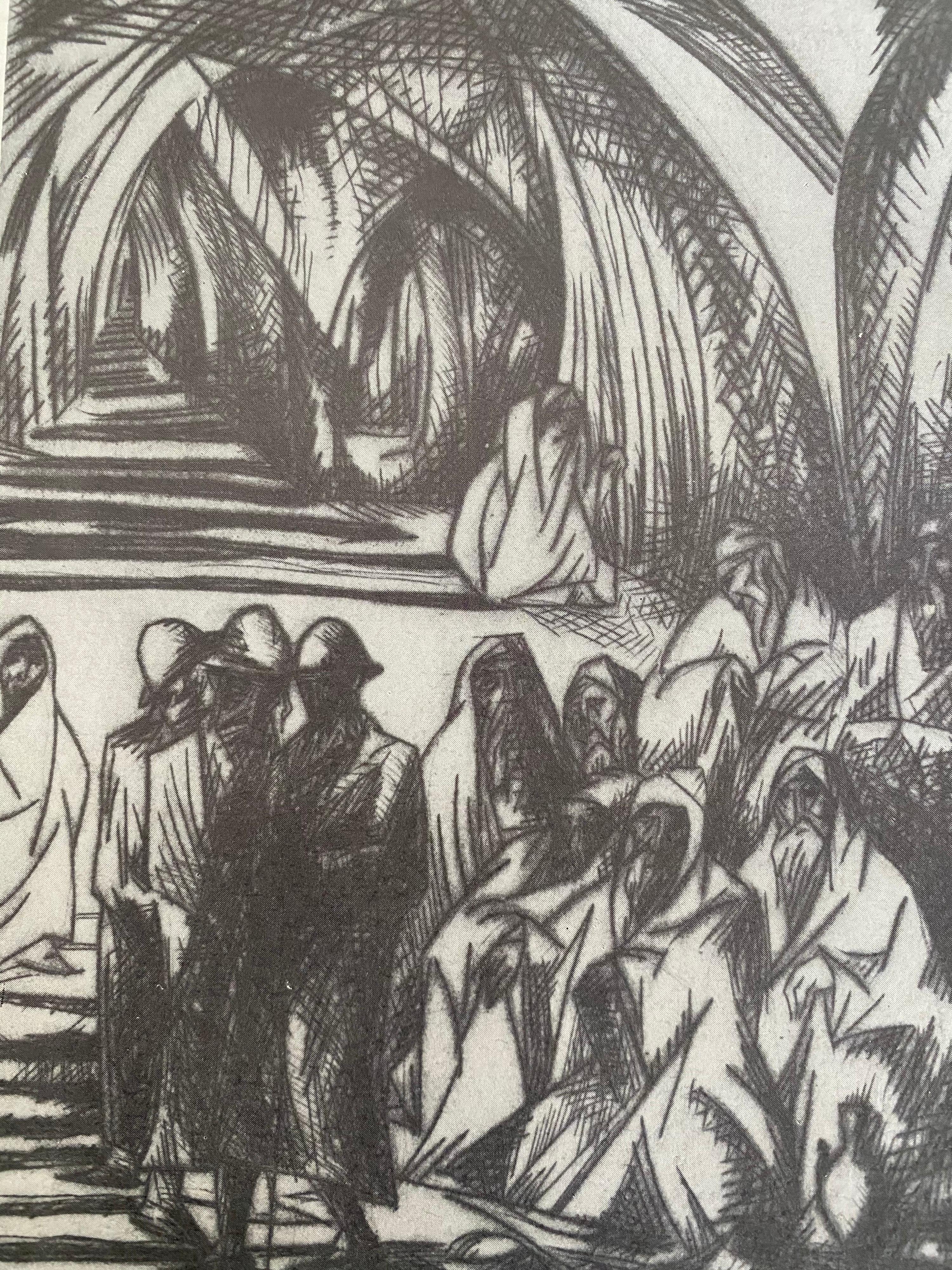 YITSKHOK LIKHTENSHTEYN (ISAAC LICHTENSTEIN) (1888-1981) (Icchok, Izrael)   nació en  Lodz, Polonia. Al principio estudiaba en la escuela Yehuda Pen de Witebsk. En la misma escuela donde el joven Marc Chagall empezó a pintar sus judíos de shtetl,