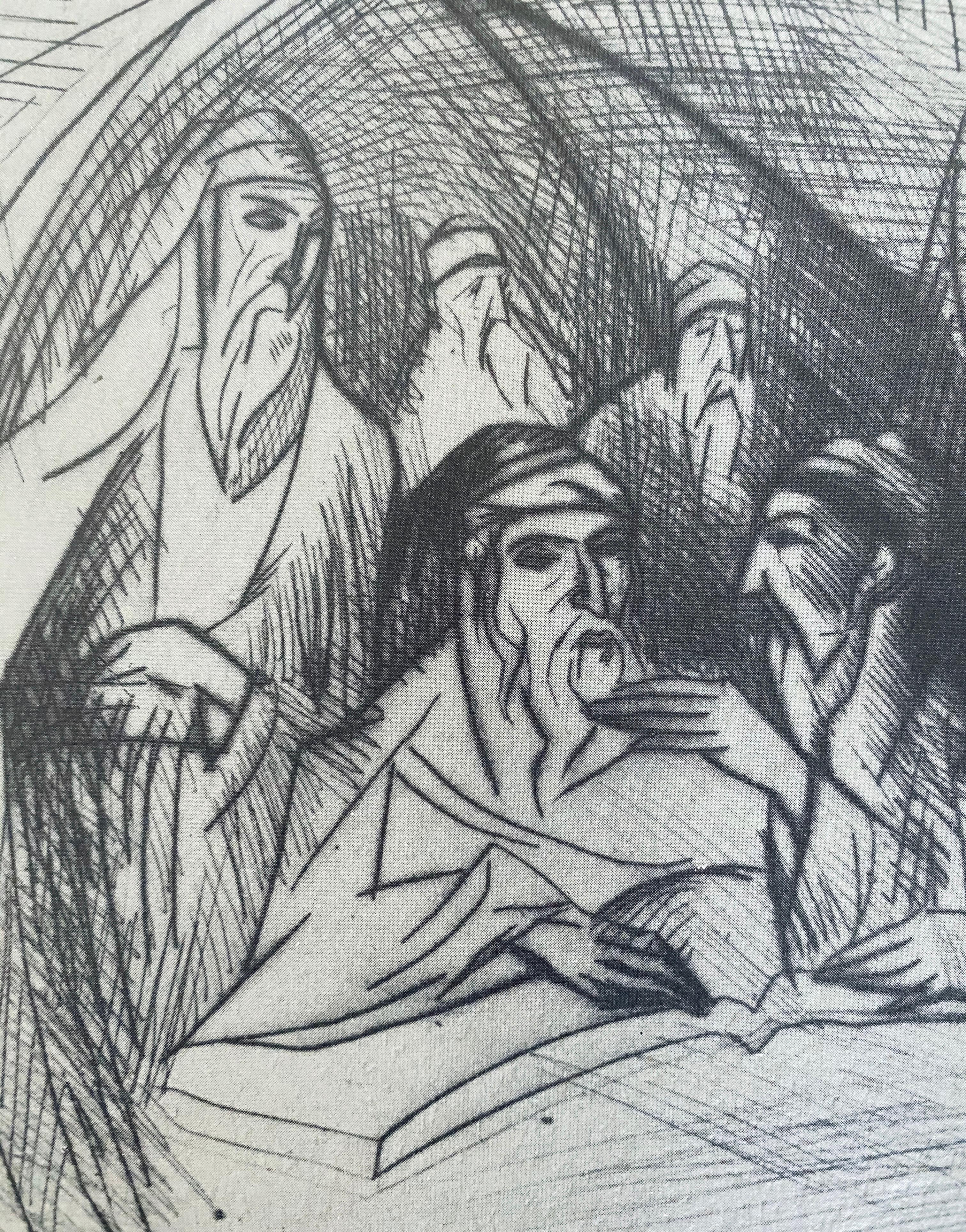 YITSKHOK LIKHTENSHTEYN (ISAAC LICHTENSTEIN) (1888-1981) (Icchok, Izrael)   è nato a  Lodz, Polonia. Inizialmente studiava alla scuola Yehuda Pen di Witebsk. Nella stessa scuola in cui il giovane Marc Chagall iniziò a dipingere i suoi shtetl ebraici,