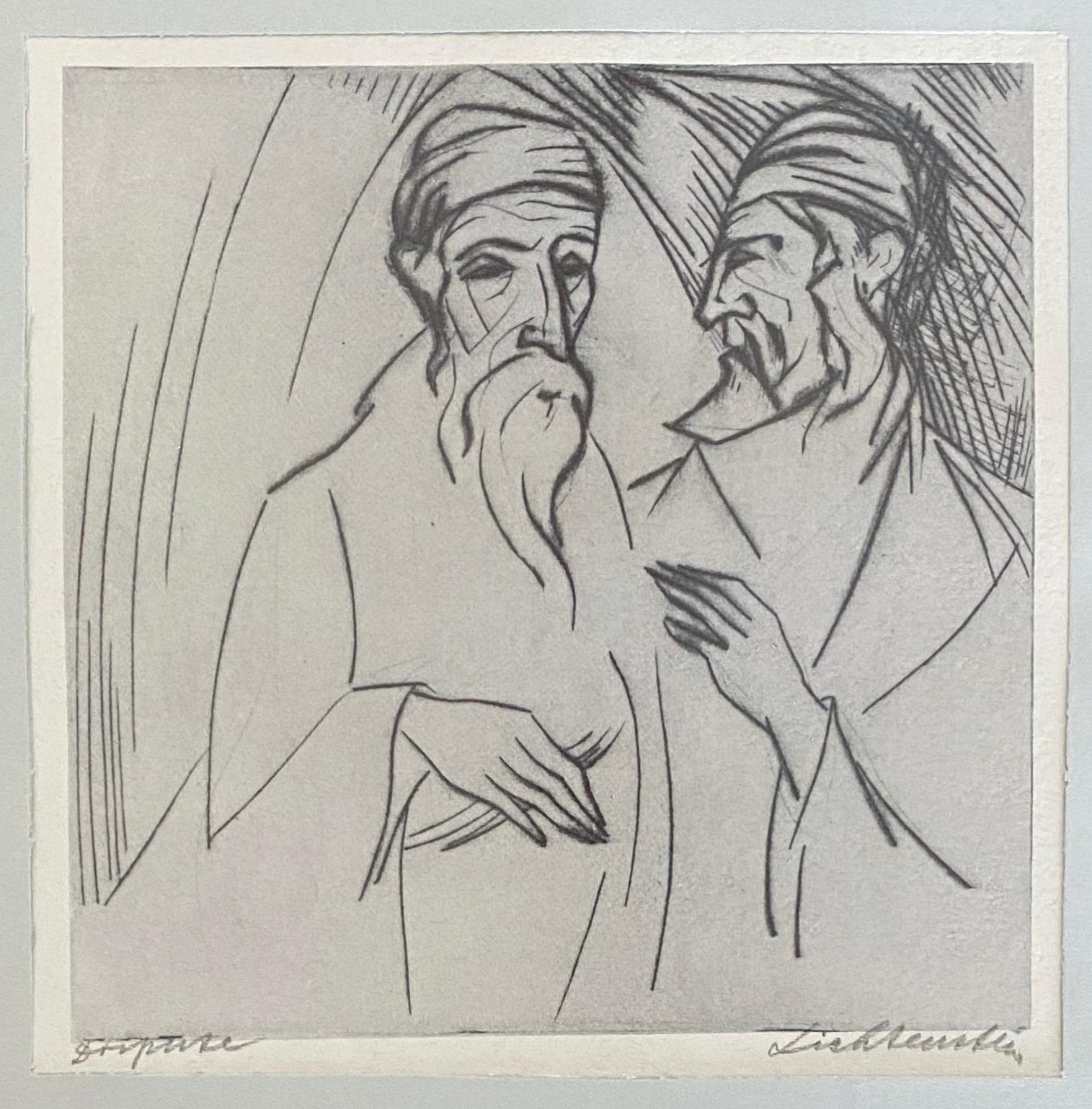 Scuola di Bezalel Gerusalemme Incisione ebraica israeliana - Art Postimpressionismo di Isaac Lichtenstein