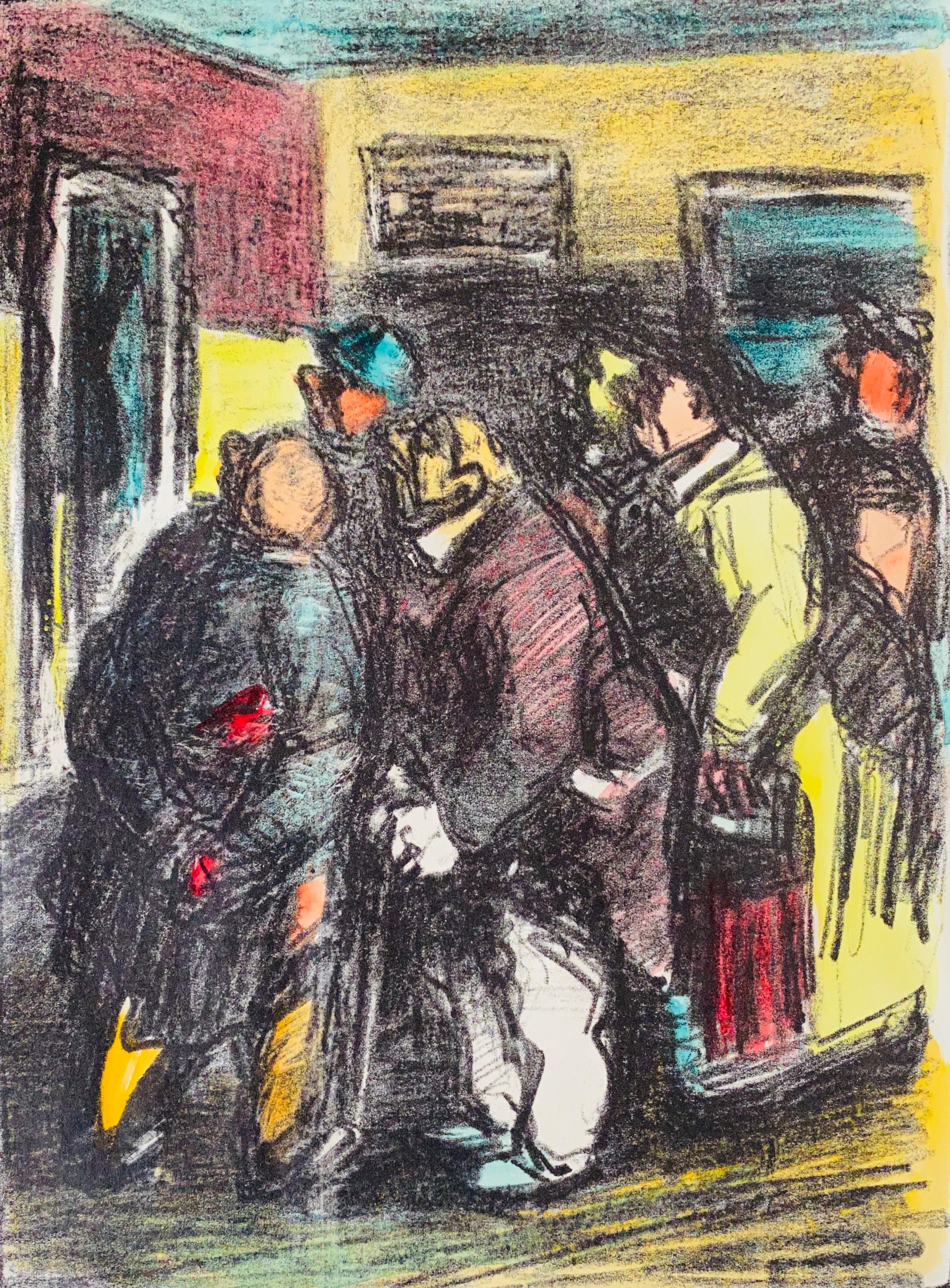 Expressionist Hand Signed Lithograph - Benjamin Kopman For Sale 1