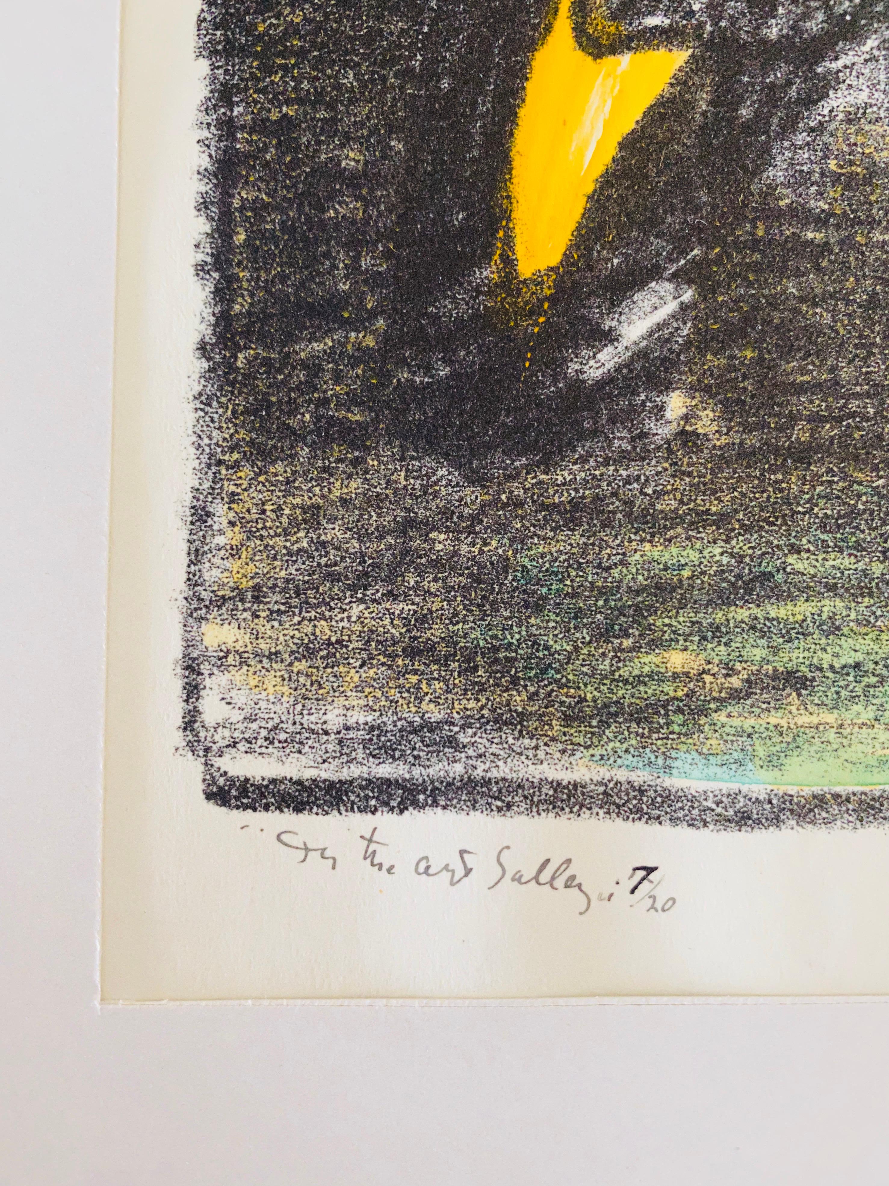 Expressionist Hand Signed Lithograph - Benjamin Kopman For Sale 4