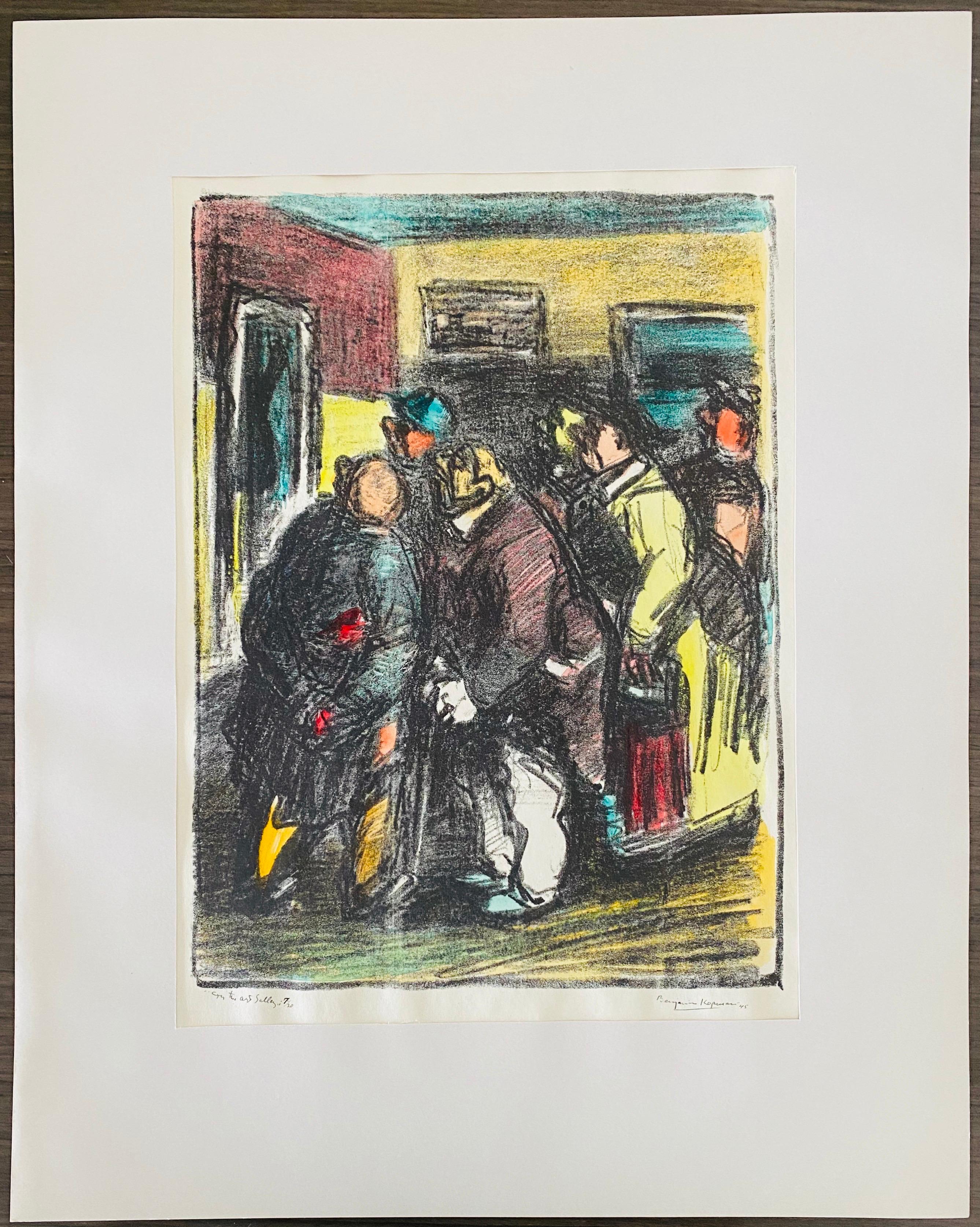 Expressionist Hand Signed Lithograph - Benjamin Kopman For Sale 7