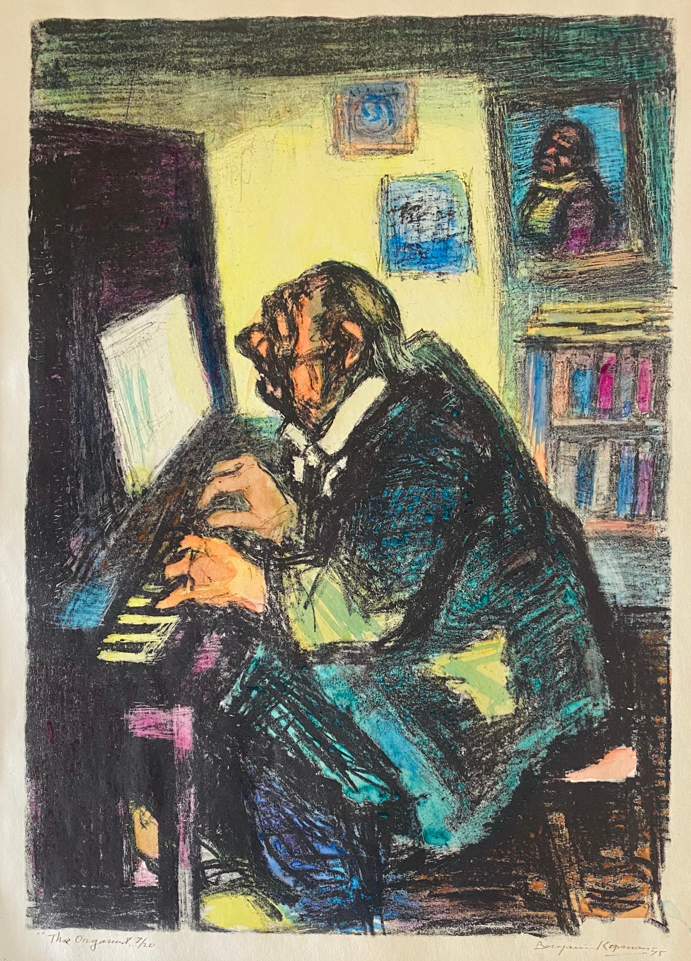 Expressionistische handsignierte Lithographie - Benjamin Kopman