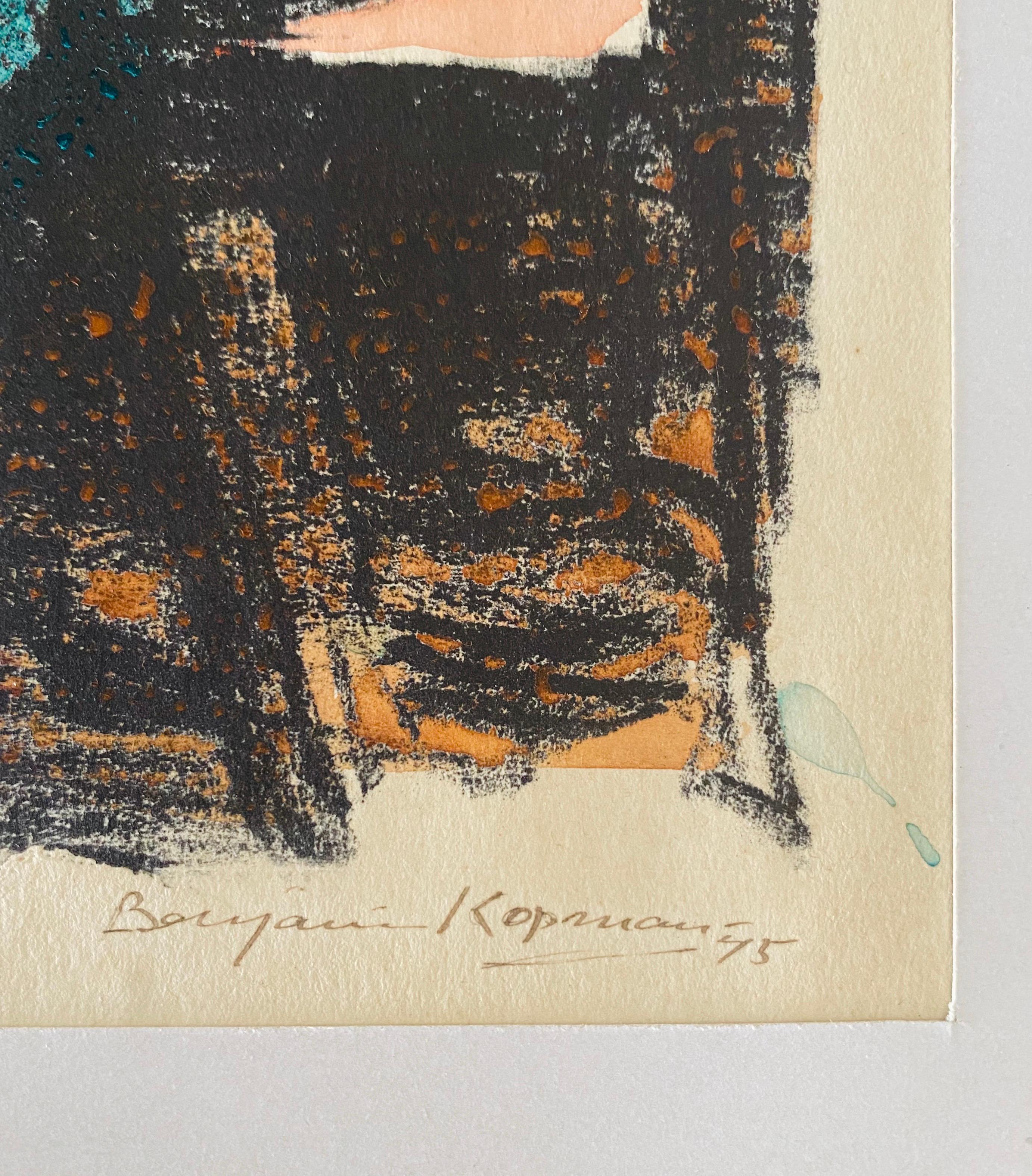 Expressionist Hand Signed Lithograph - Benjamin Kopman For Sale 6