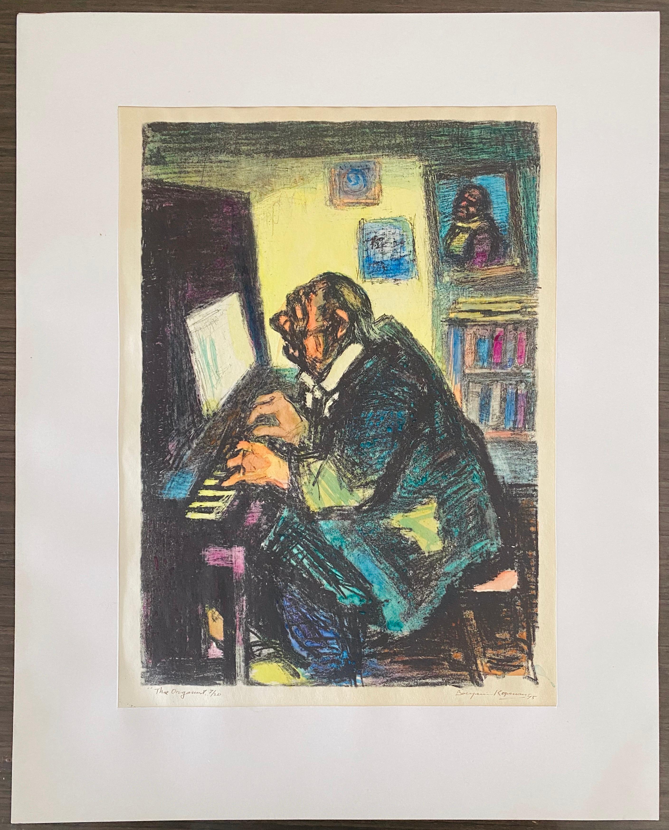 Expressionist Hand Signed Lithograph - Benjamin Kopman For Sale 8