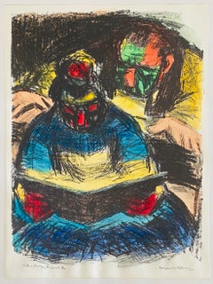 Expressionist Hand Signed Lithograph - Benjamin Kopman