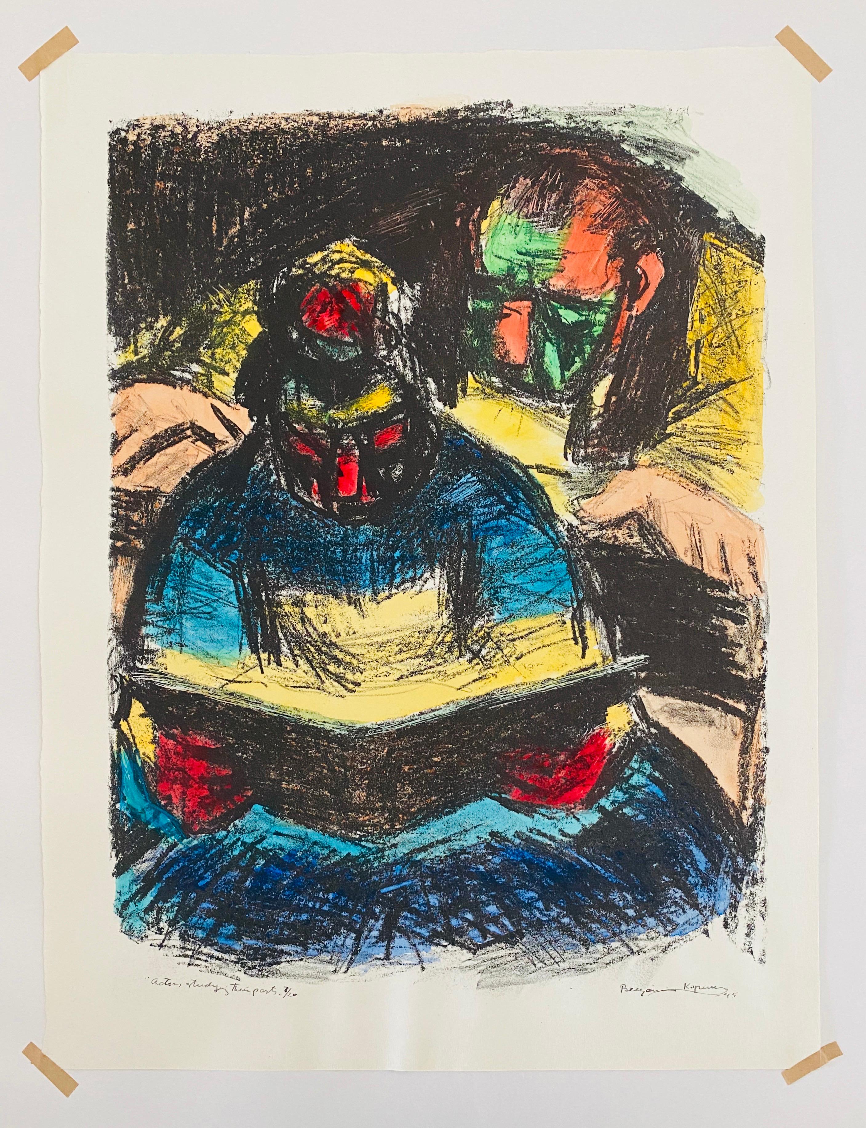 Expressionist Hand Signed Lithograph - Benjamin Kopman For Sale 2