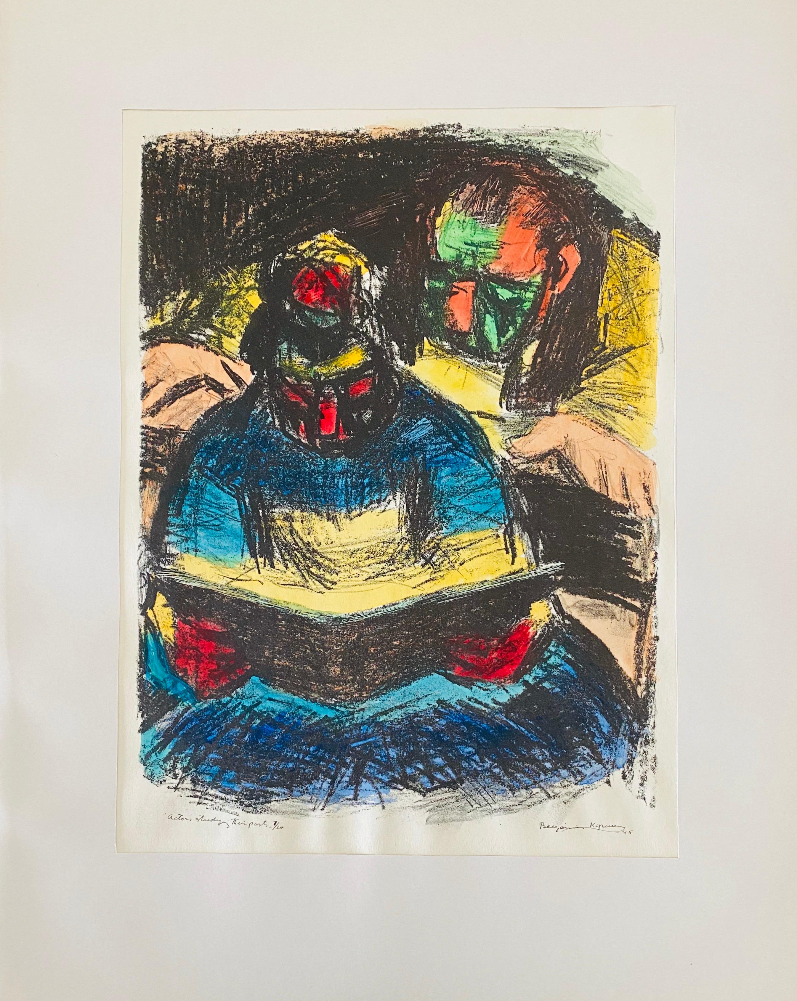 Expressionist Hand Signed Lithograph - Benjamin Kopman For Sale 3
