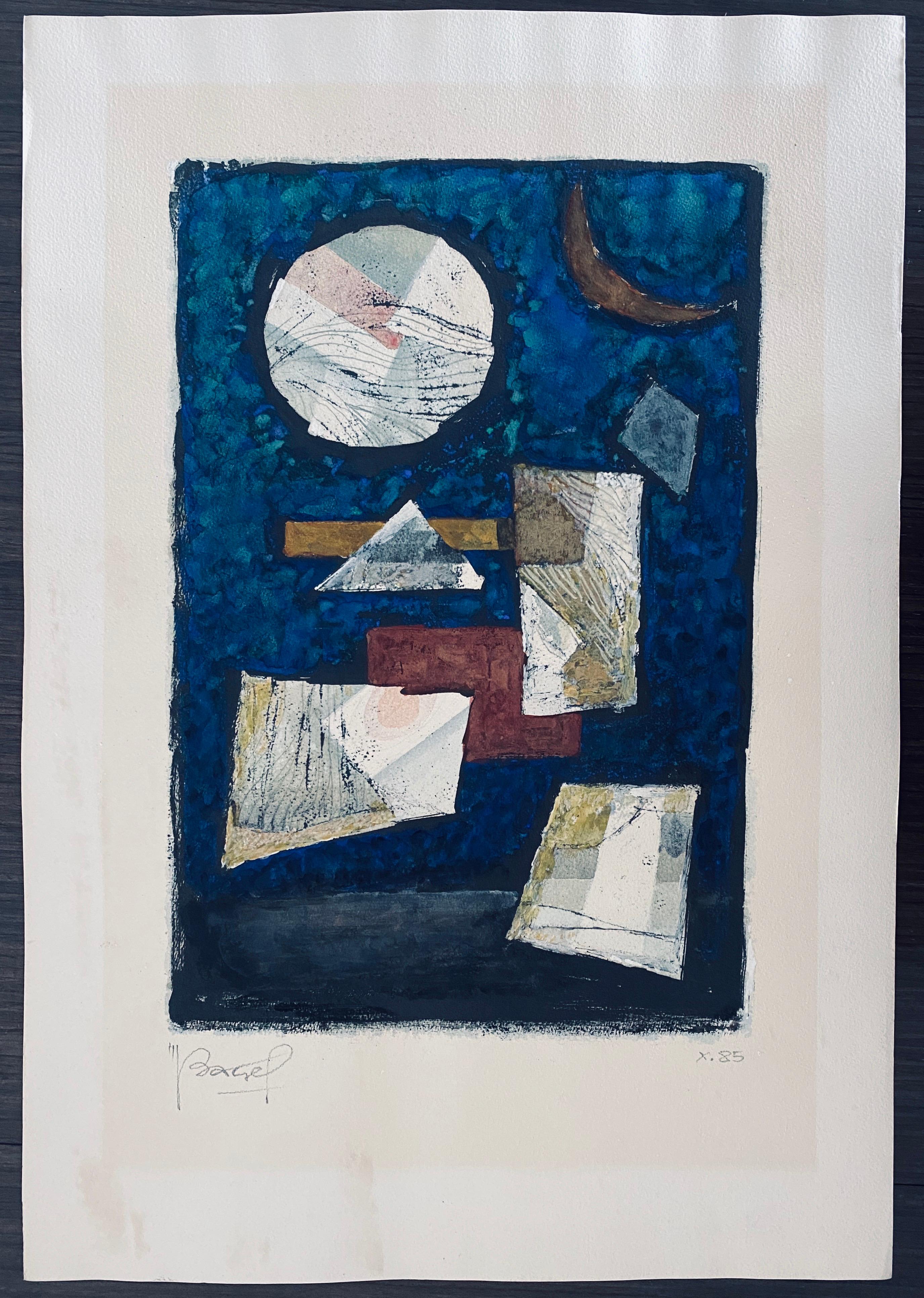 Polacco Francese Judaica Pittura ad acquerello a guazzo Originale Bauhaus Arte Yiddish in vendita 1