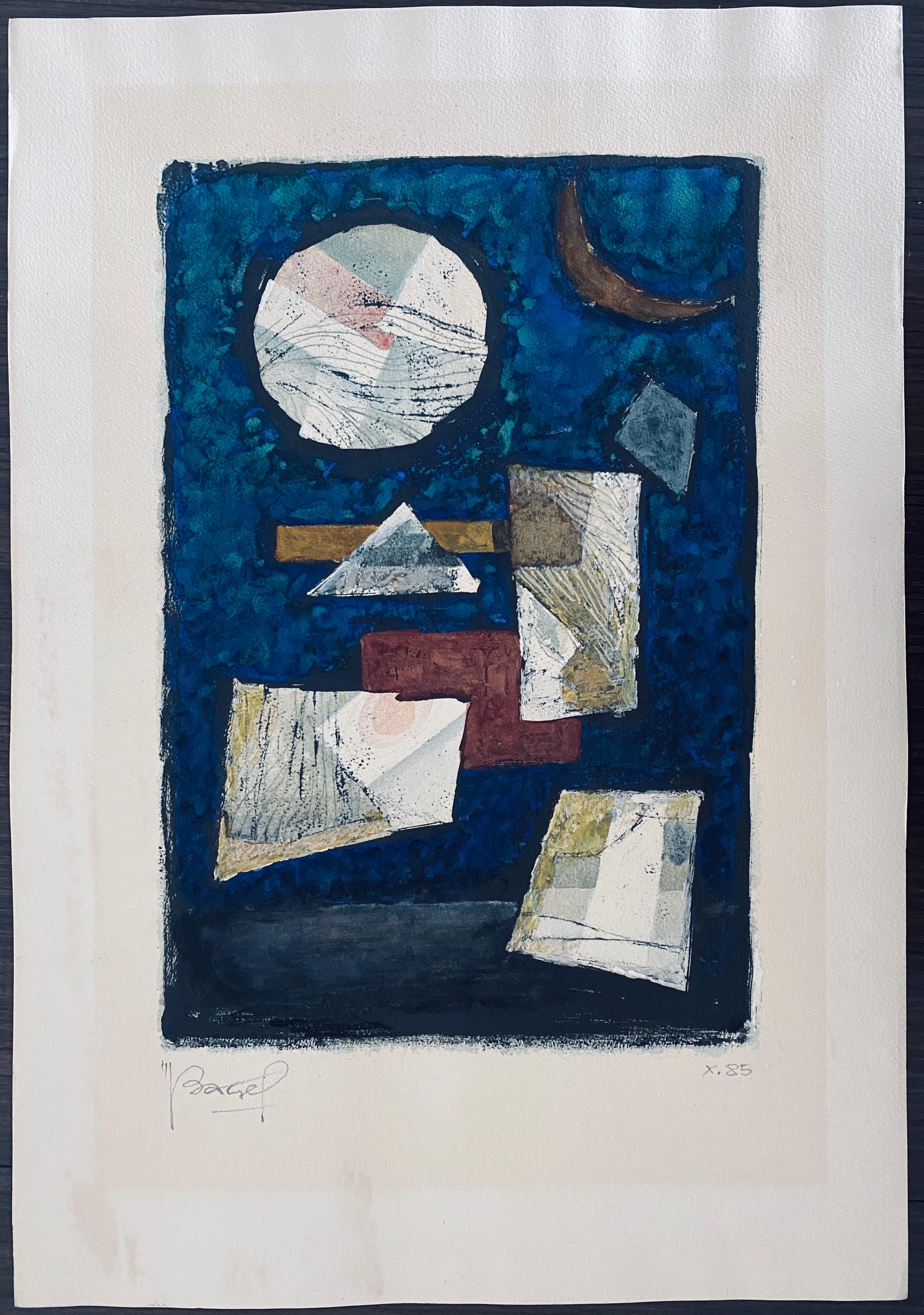 Polacco Francese Judaica Pittura ad acquerello a guazzo Originale Bauhaus Arte Yiddish in vendita 5